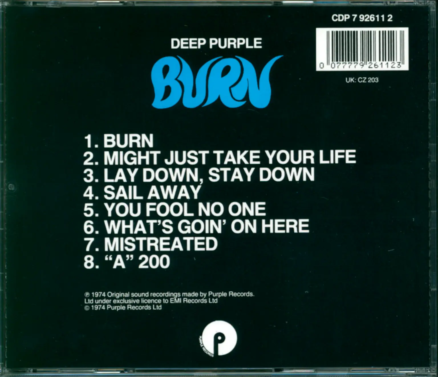 Deep Purple: Burn, CD