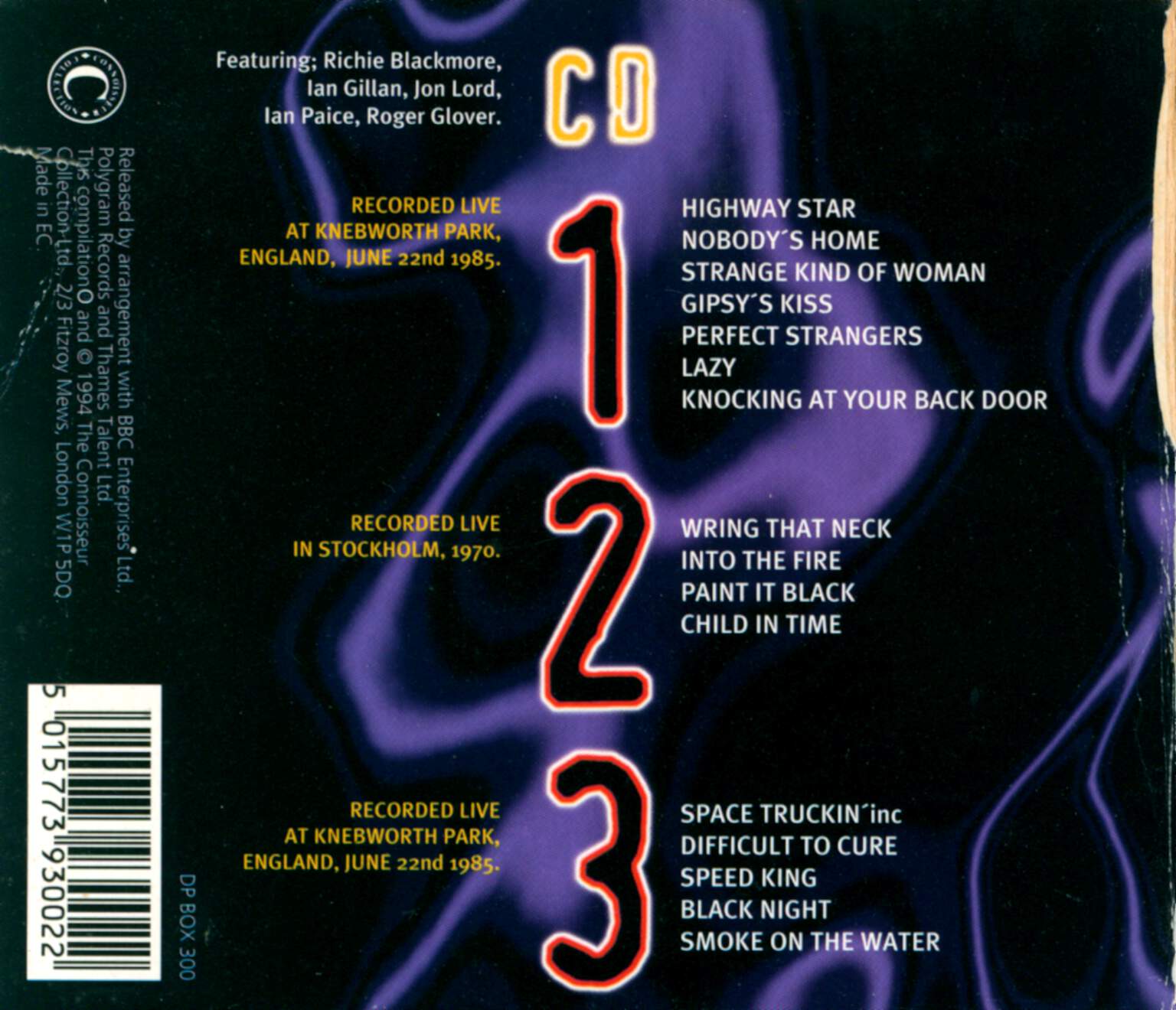 Deep Purple: Best On Stage 1970-1985, 3×CD
