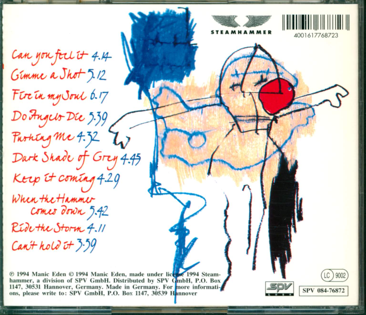 Manic Eden: Manic Eden, CD