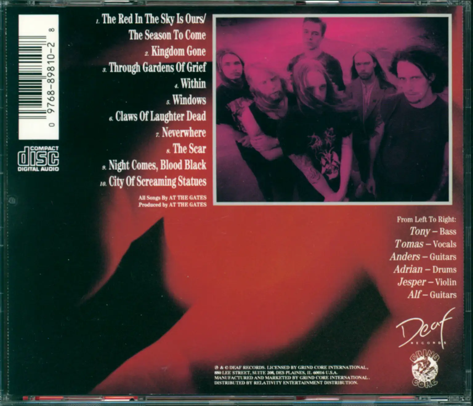 At The Gates: The Red In The Sky Is Ours, CD