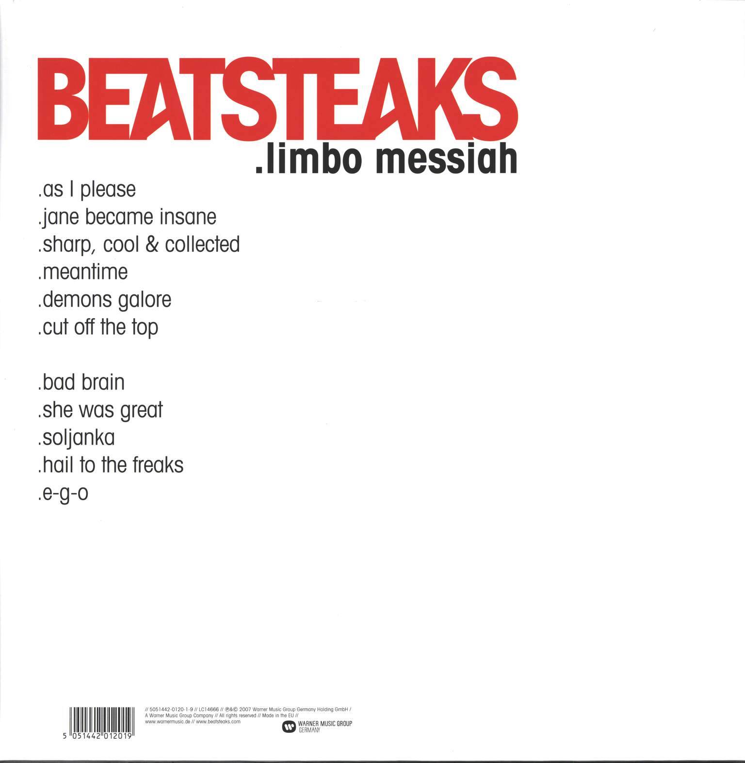 Beatsteaks: .Limbo Messiah, LP (Vinyl)