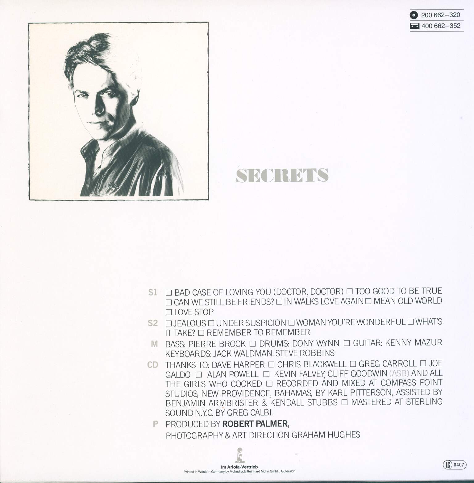 Robert Palmer: Secrets, LP (Vinyl)