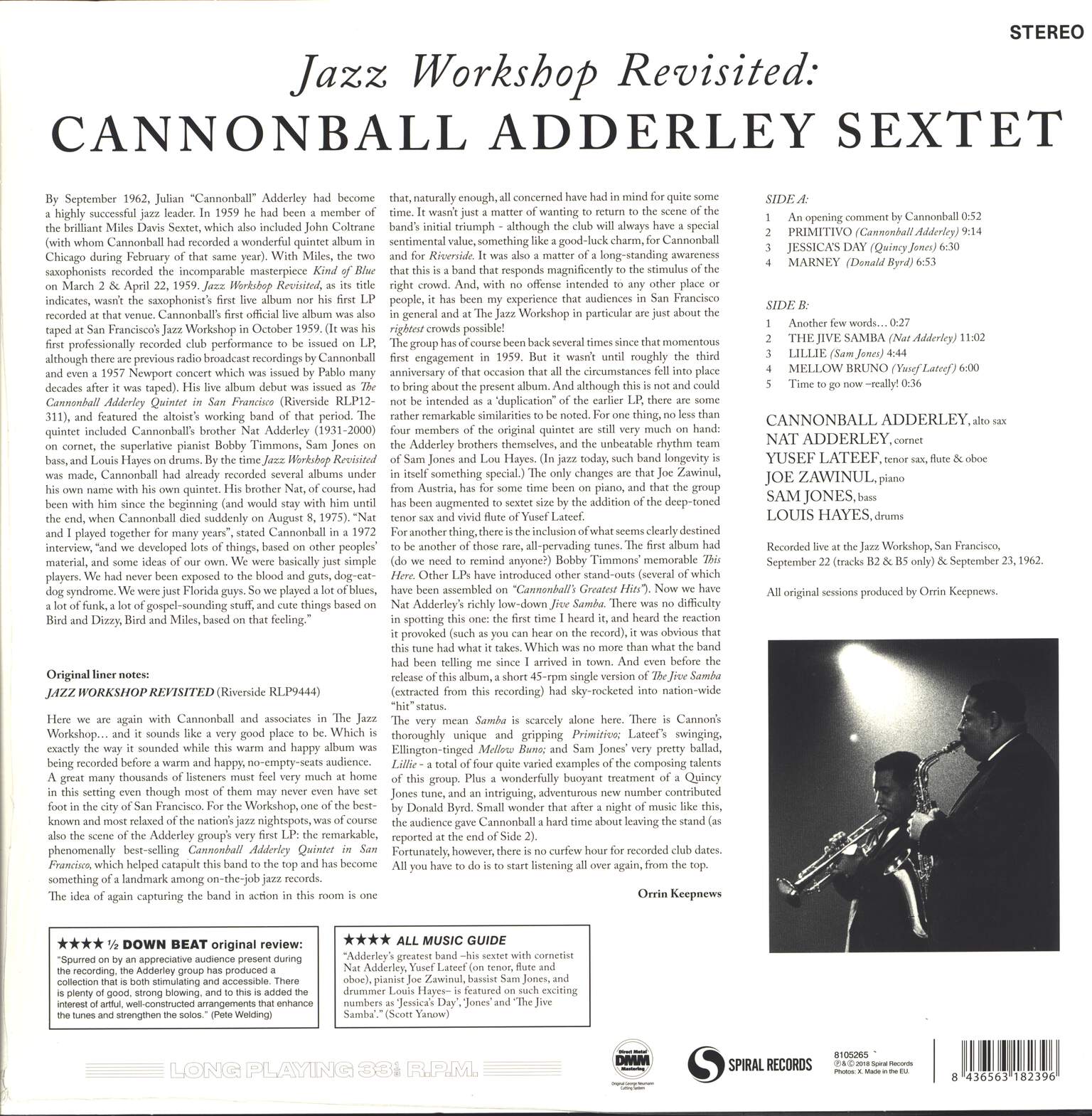 Cannonball Adderley Sextet: Jazz Workshop Revisited, LP (Vinyl)