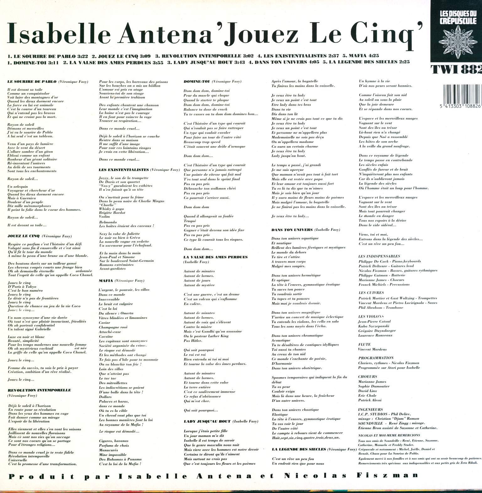 Isabelle Antena: Jouez Le Cinq, LP (Vinyl)
