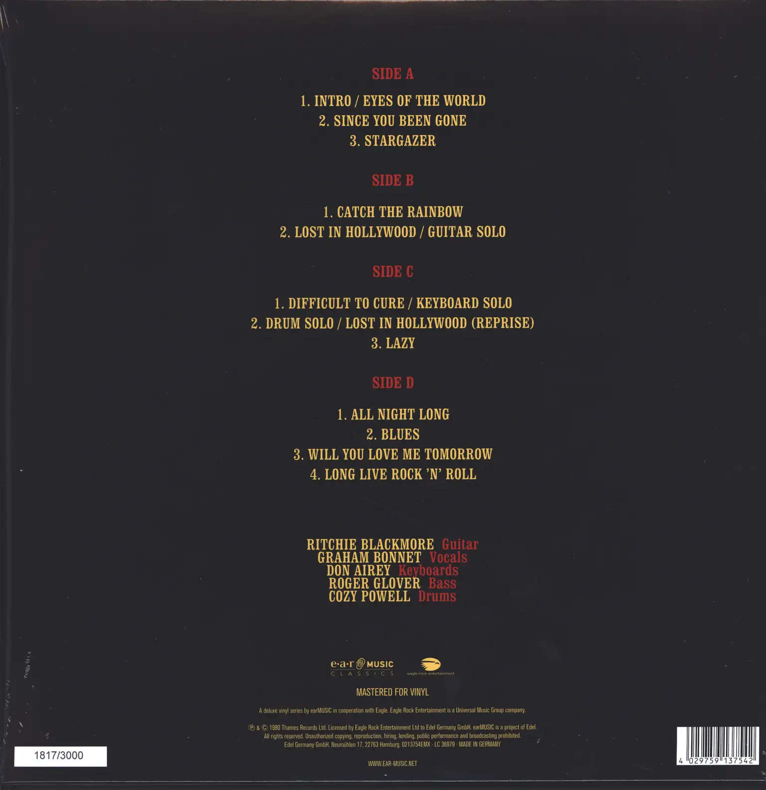 Rainbow: Monsters Of Rock: Live At Donington 1980, 2×LP (Vinyl)