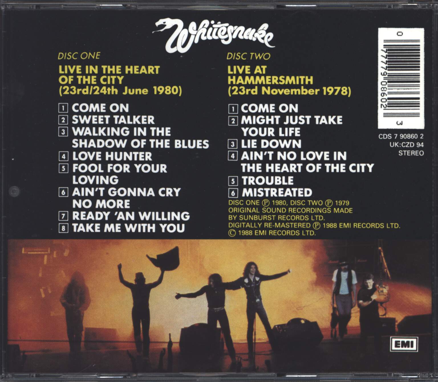 Whitesnake: Live....In The Heart Of The City, CD