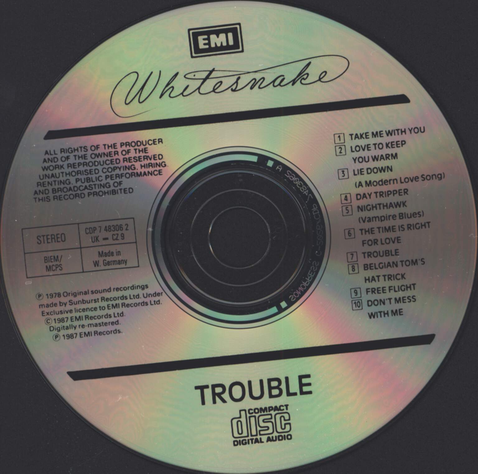 Whitesnake: Trouble, CD