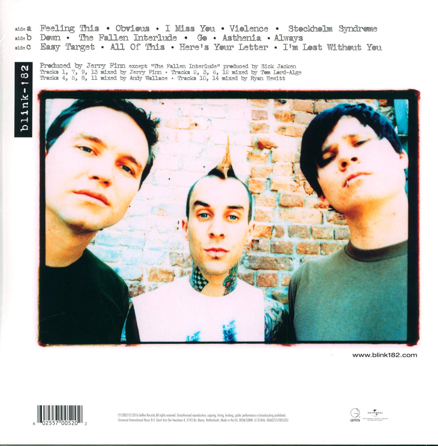 Blink 182: Blink-182, 2×LP (Vinyl)