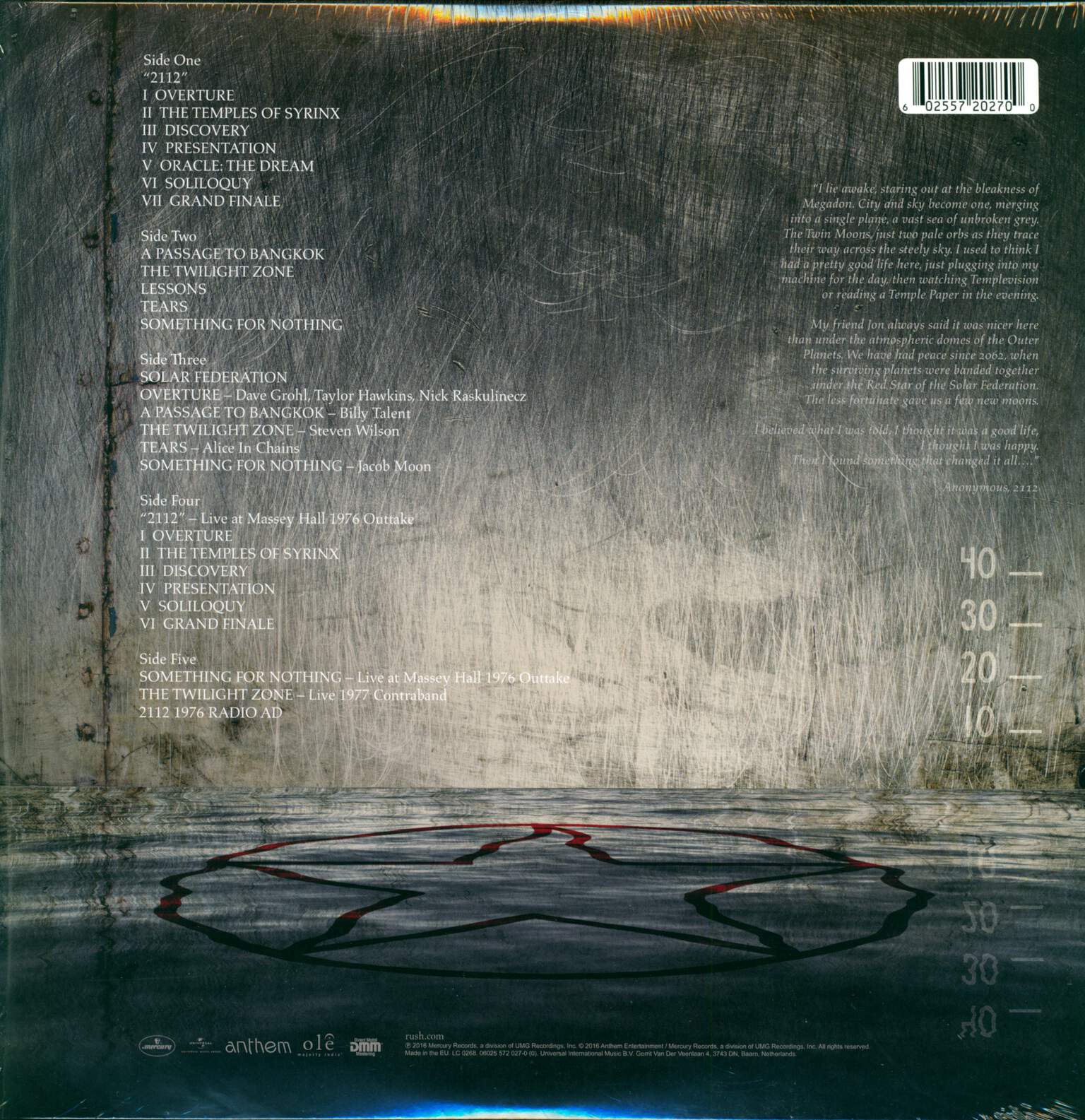 Rush: 2112 (40th Anniversary), 3×LP (Vinyl)