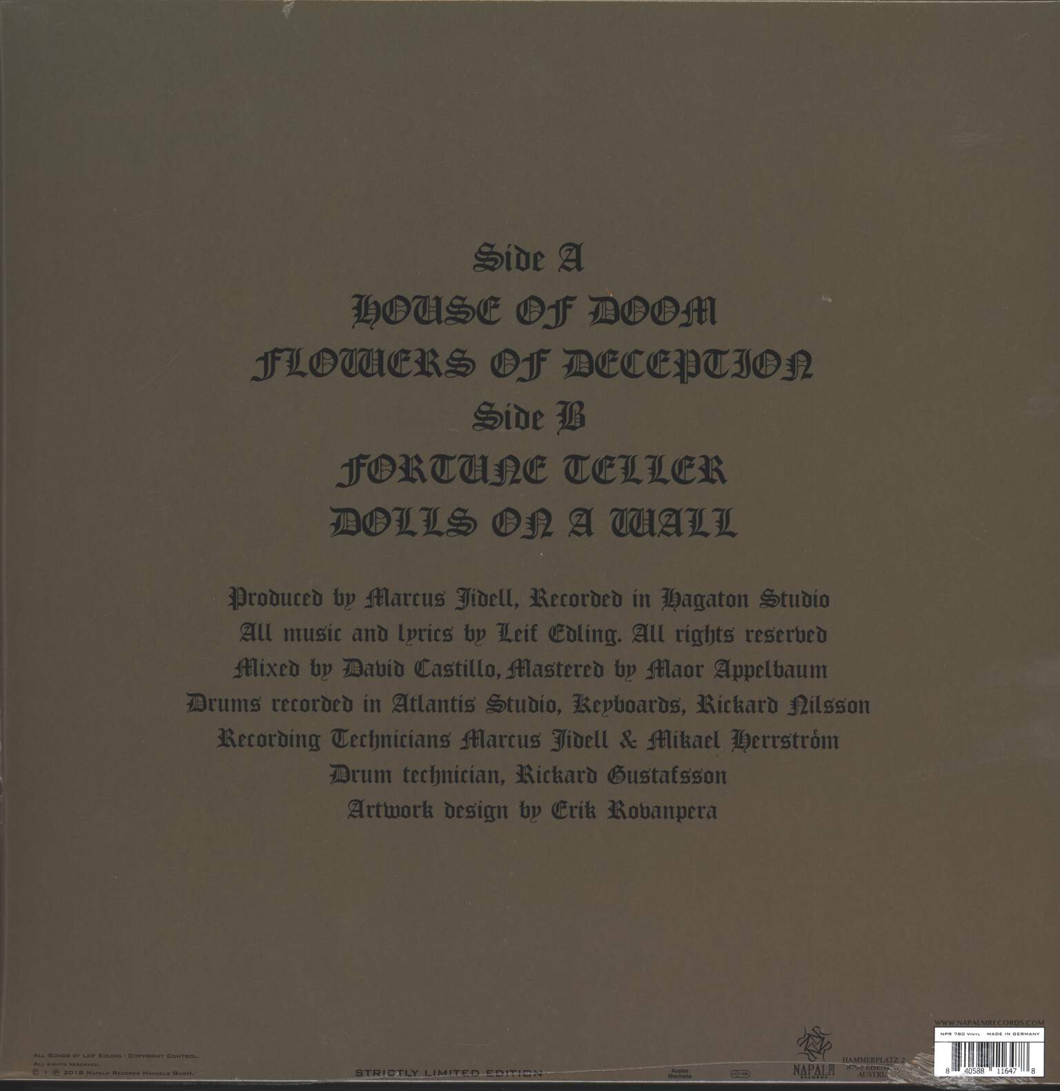 Candlemass: House Of Doom, 12" Maxi Single (Vinyl)