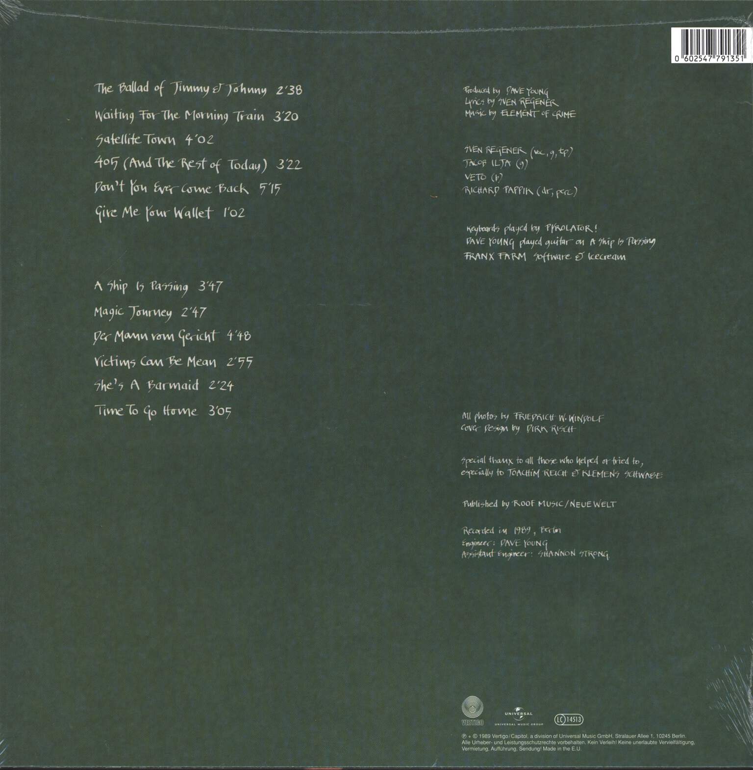 Element Of Crime: The Ballad Of Jimmy & Johnny, LP (Vinyl)