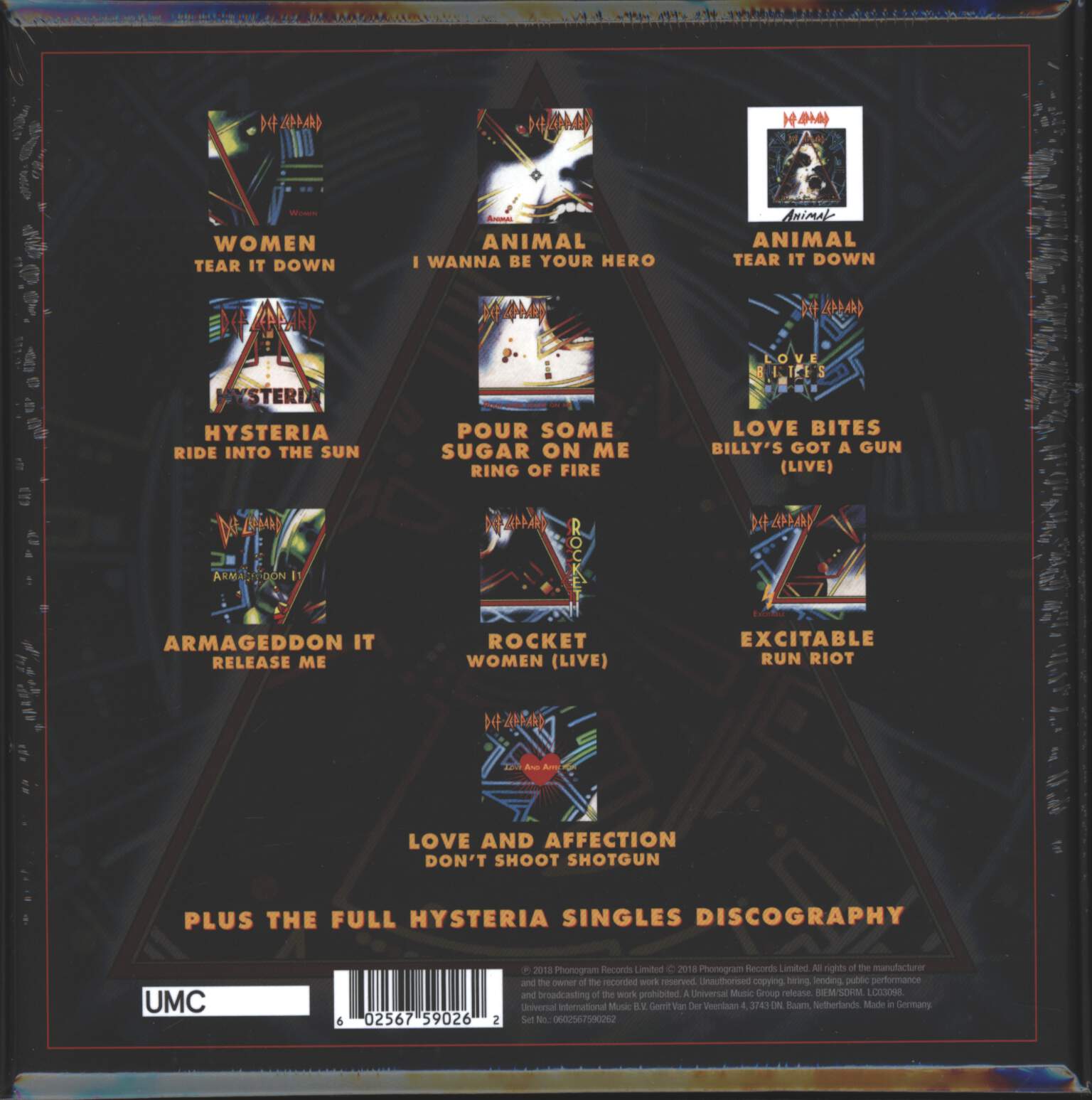 Def Leppard: Hysteria (The Singles), 10×7" Single (Vinyl)