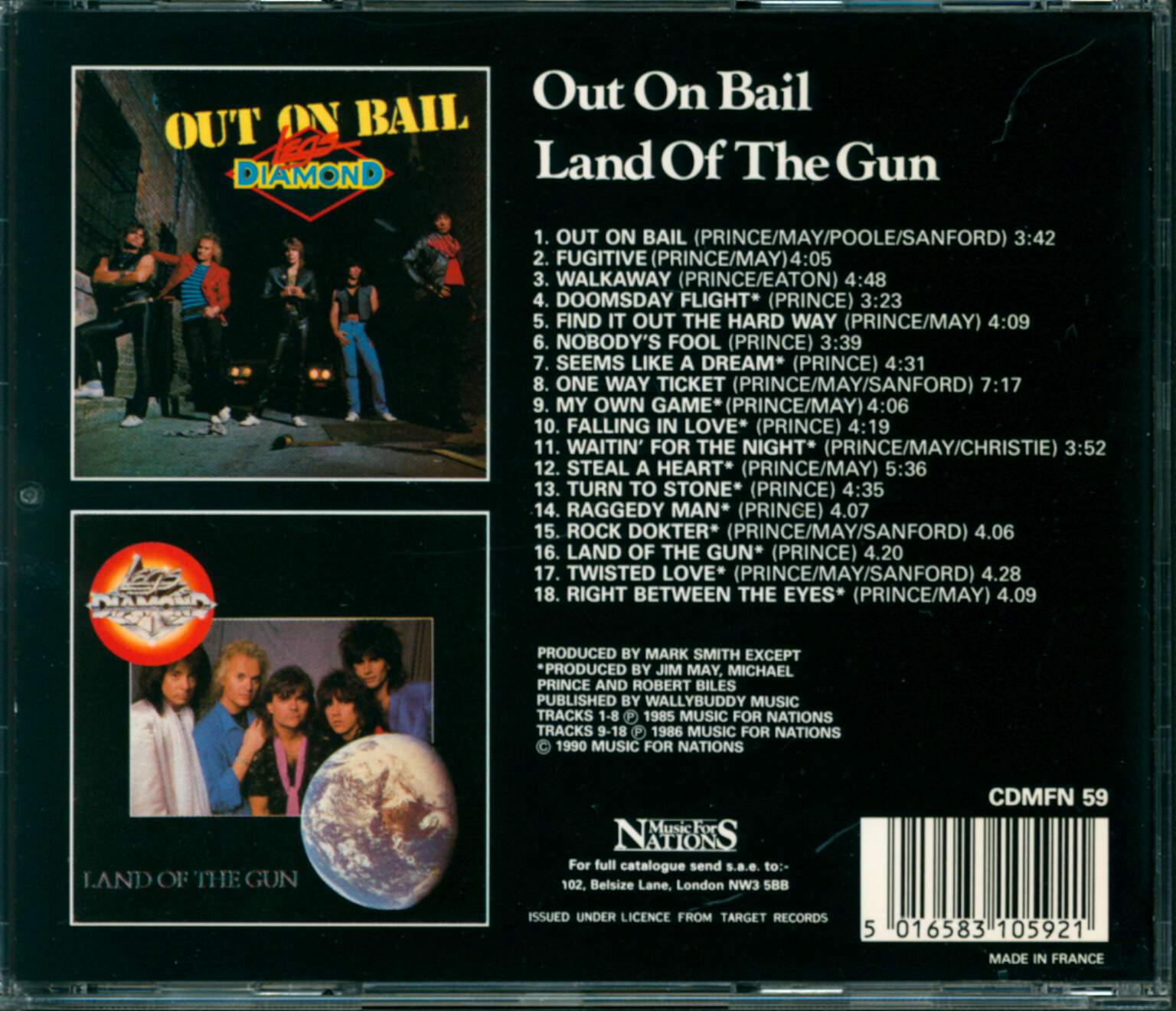Legs Diamond: Out On Bail/Land Of The Gun, CD