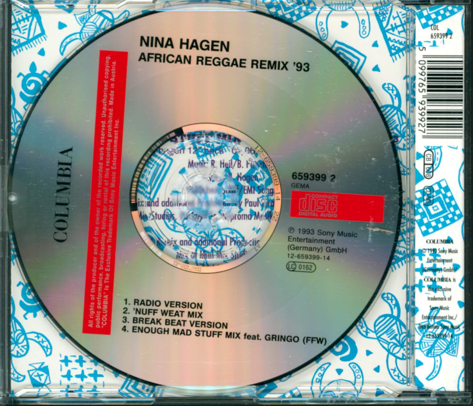 Nina Hagen: African Reggae Remix '93, Mini CD