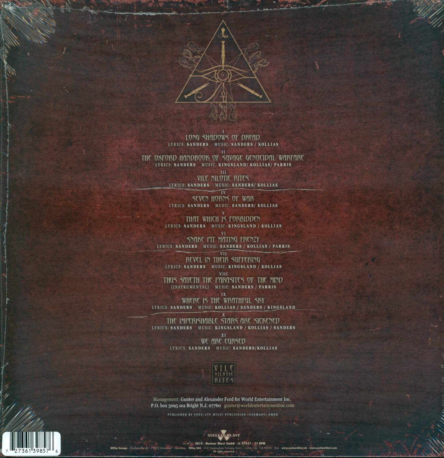 Nile: Vile Nilotic Rites, 2×LP (Vinyl)