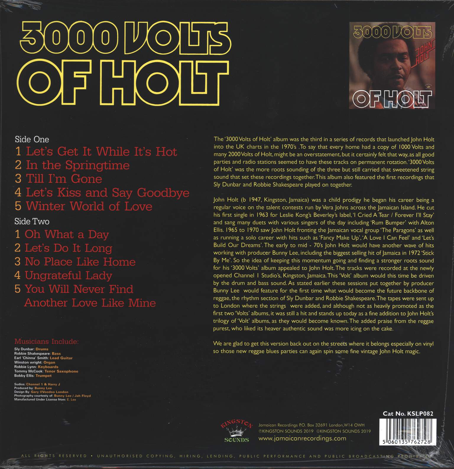 John Holt: 3000 Volts Of Holt, LP (Vinyl)