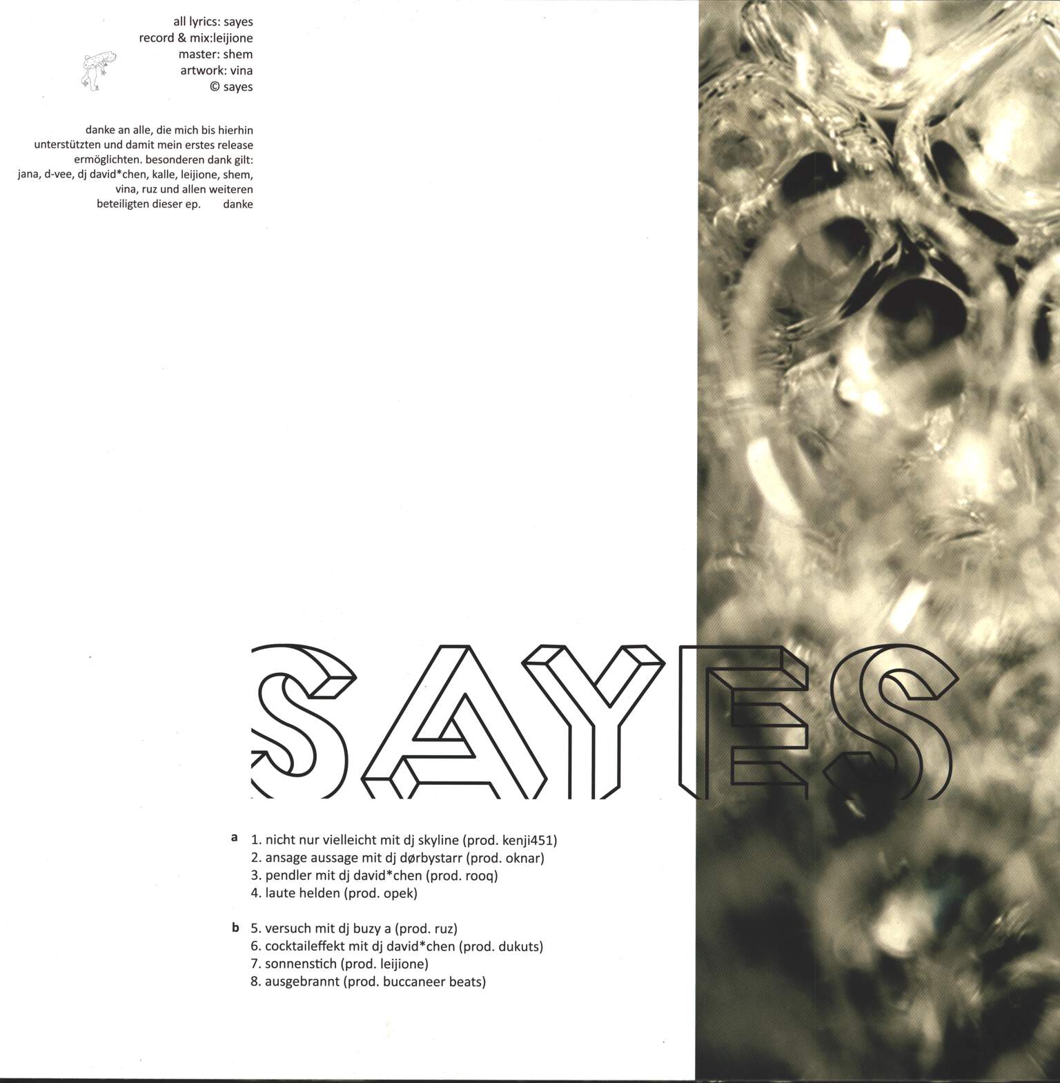 Sayes: Nicht Nur Vielleicht, 12" Maxi Single (Vinyl)