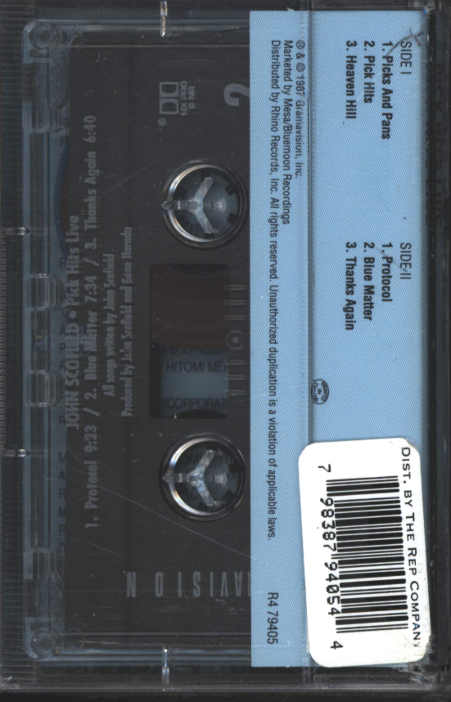 John Scofield: Pick Hits Live, Tape