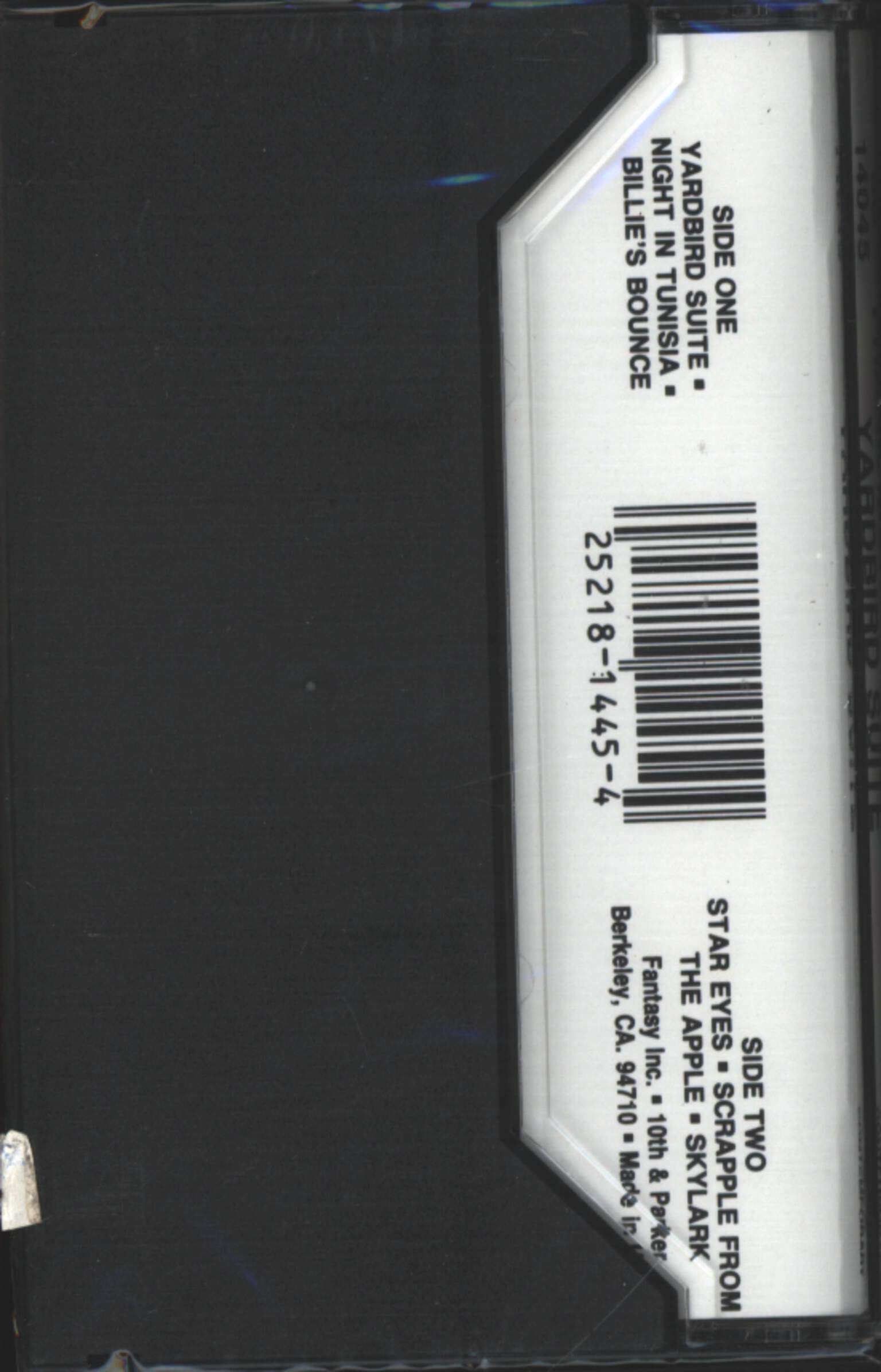 Frank Morgan Quartet: Yardbird Suite, Tape