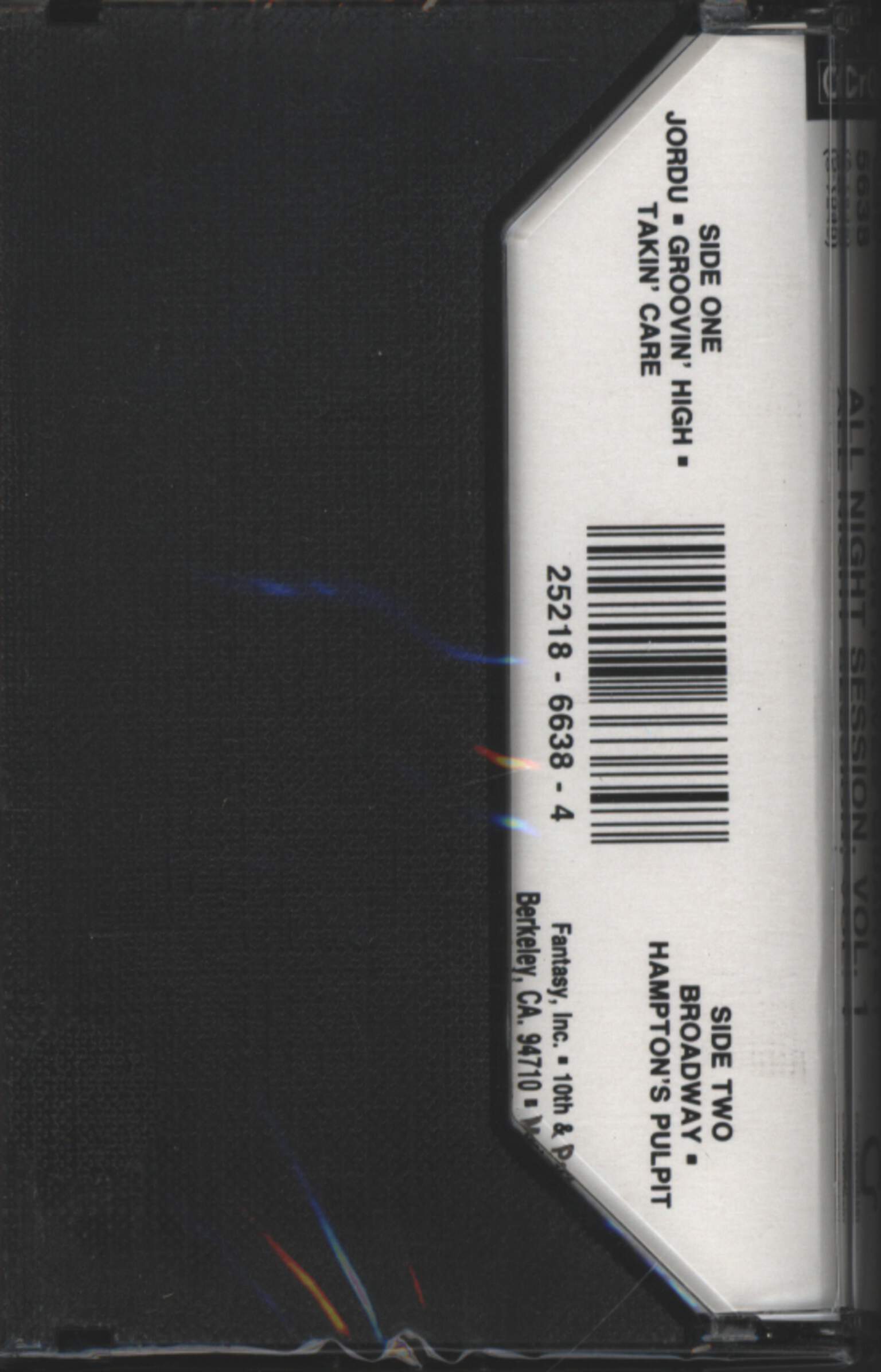 Hampton Hawes Quartet: All Night Session, Vol. 1, Tape