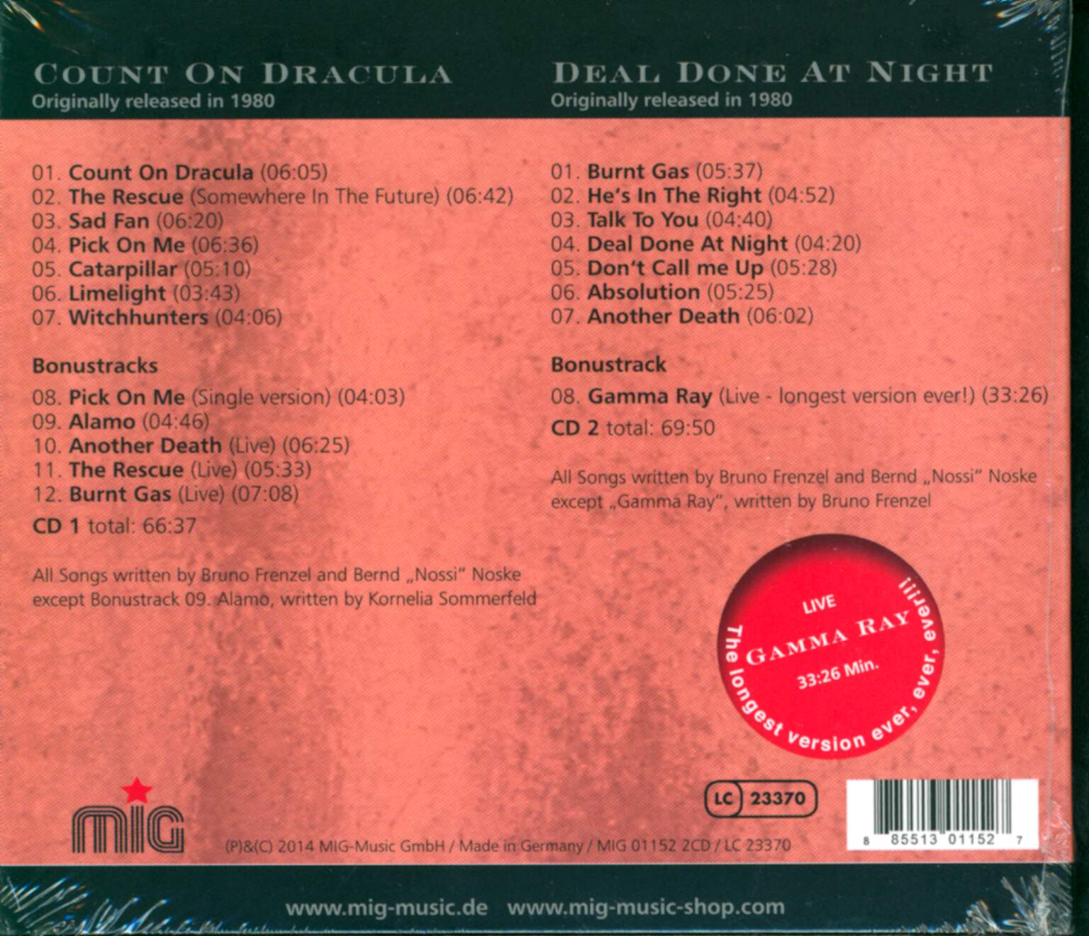 Birth Control: Collectors Premium: Count On Dracula / Deal Done At Night, 2×CD