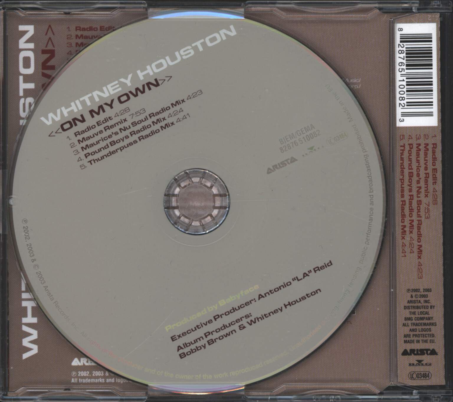 Whitney Houston: On My Own, Mini CD