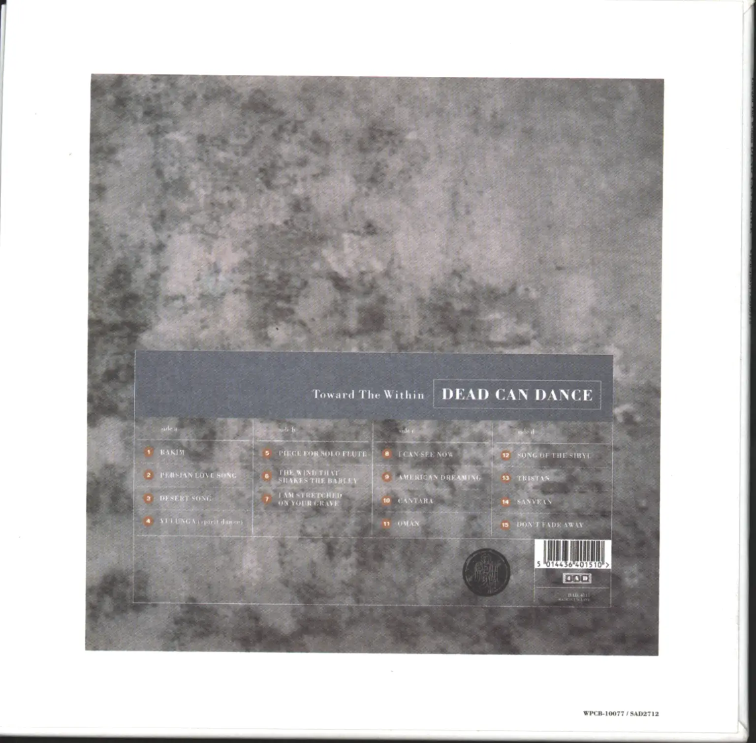 Dead Can Dance: Toward The Within, CD