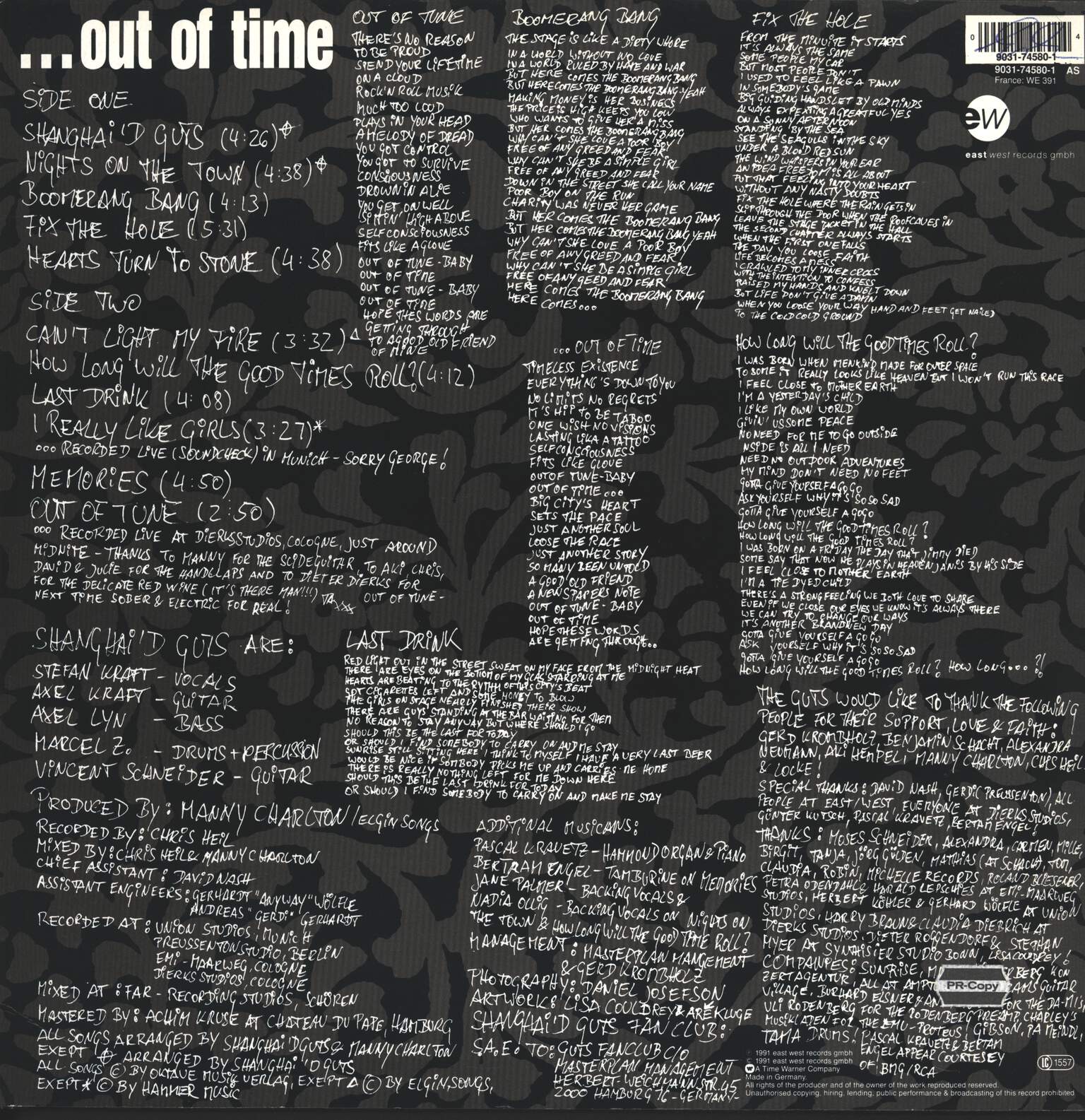 Shanghai'd Guts: Out Of Tune, LP (Vinyl)