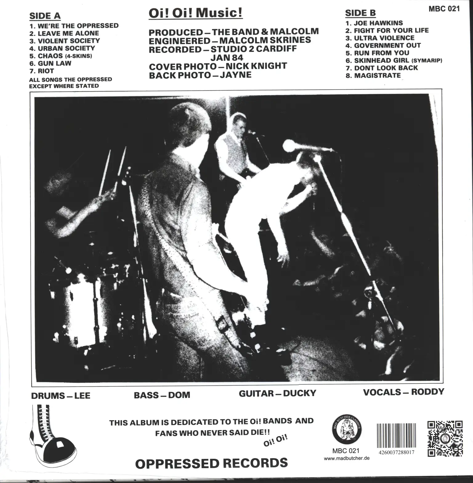 The Oppressed: Oi! Oi! Music!, LP (Vinyl)