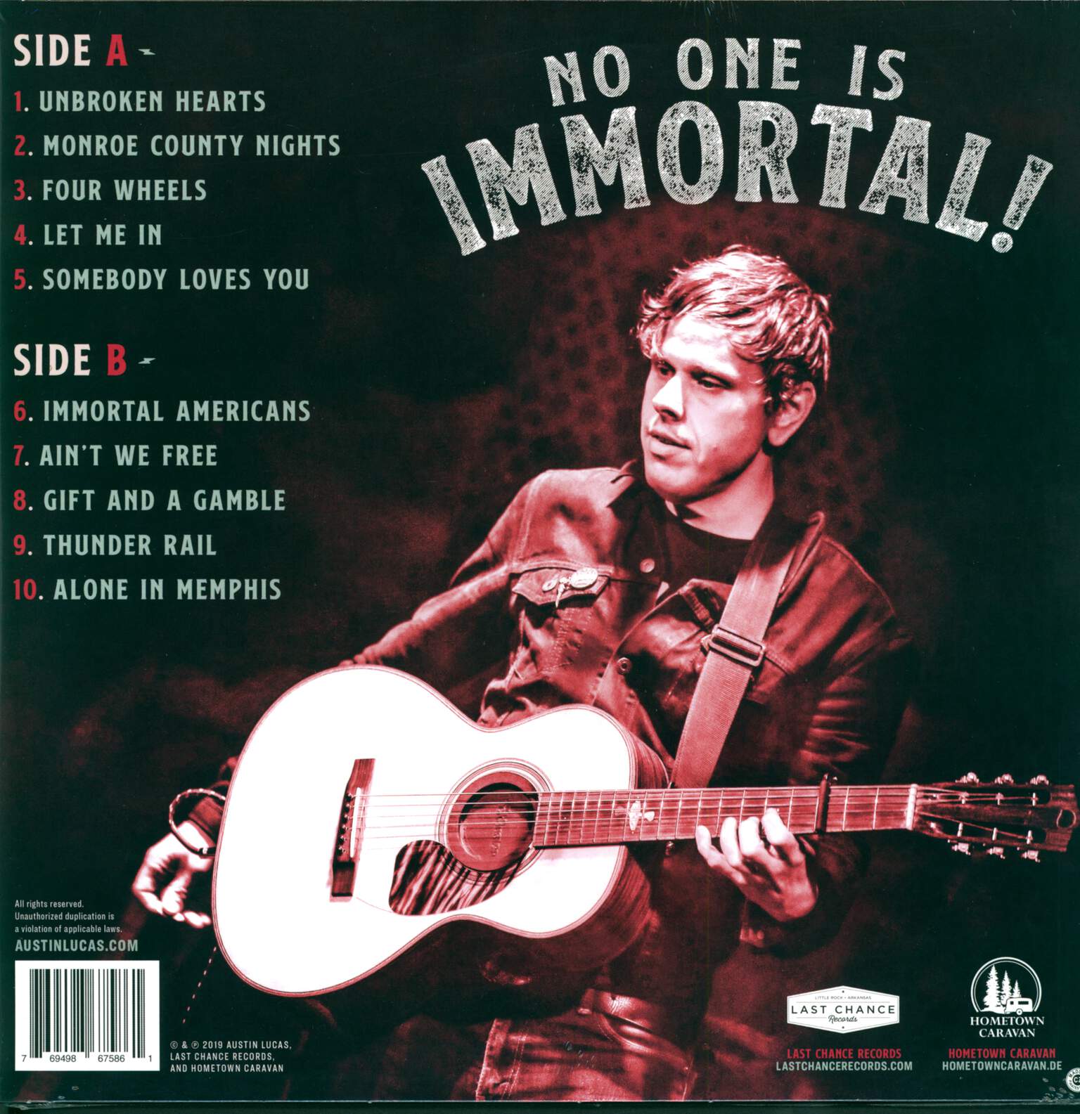 Austin Lucas: No One Is Immortal!, LP (Vinyl)