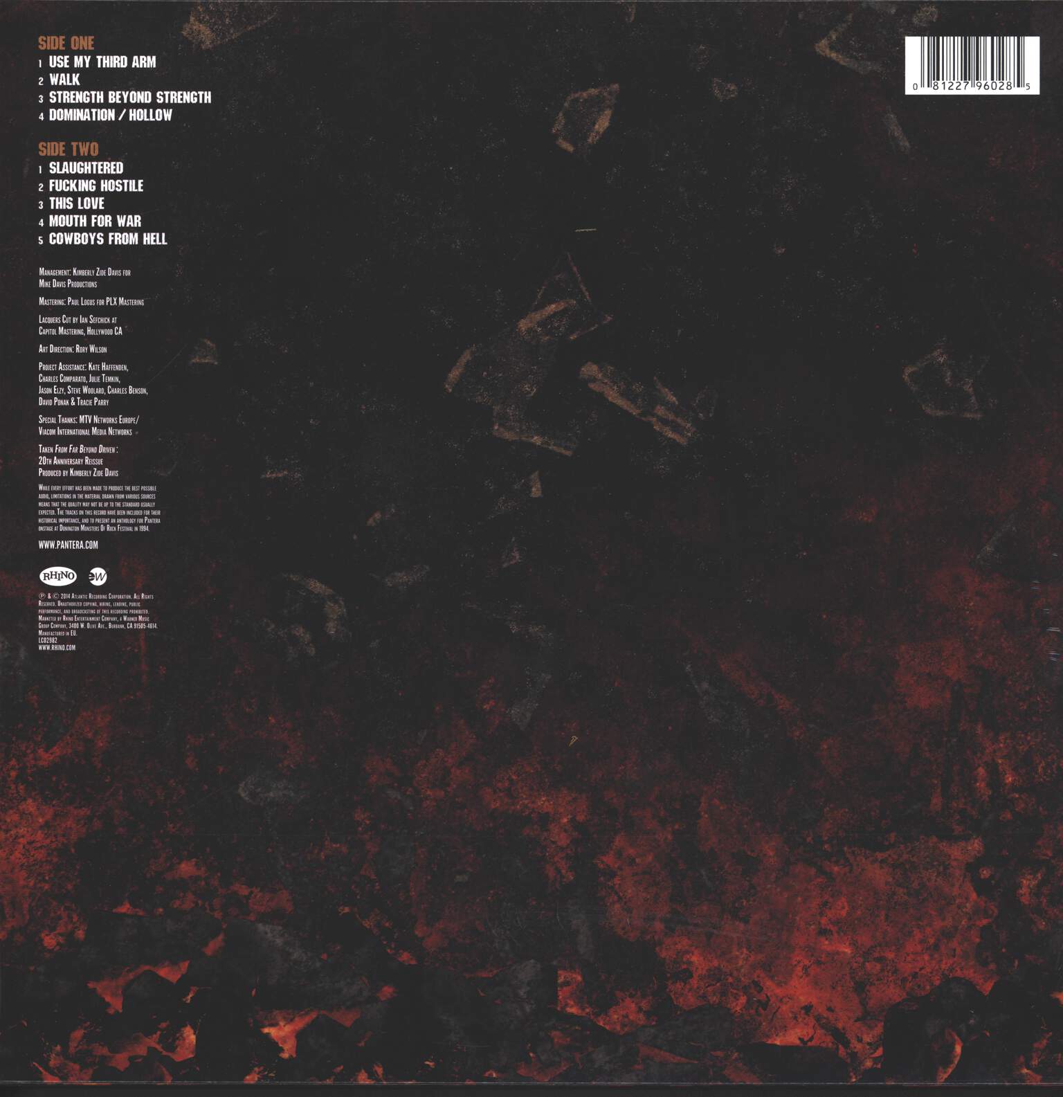 Pantera: Far Beyond Bootleg - Live From Donington '94, LP (Vinyl)