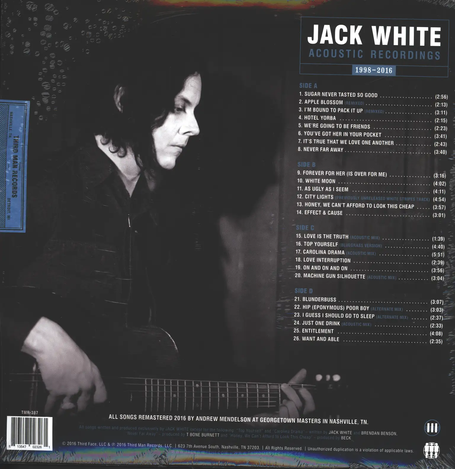 Jack White: Acoustic Recordings 1998-2016, 2×LP (Vinyl)