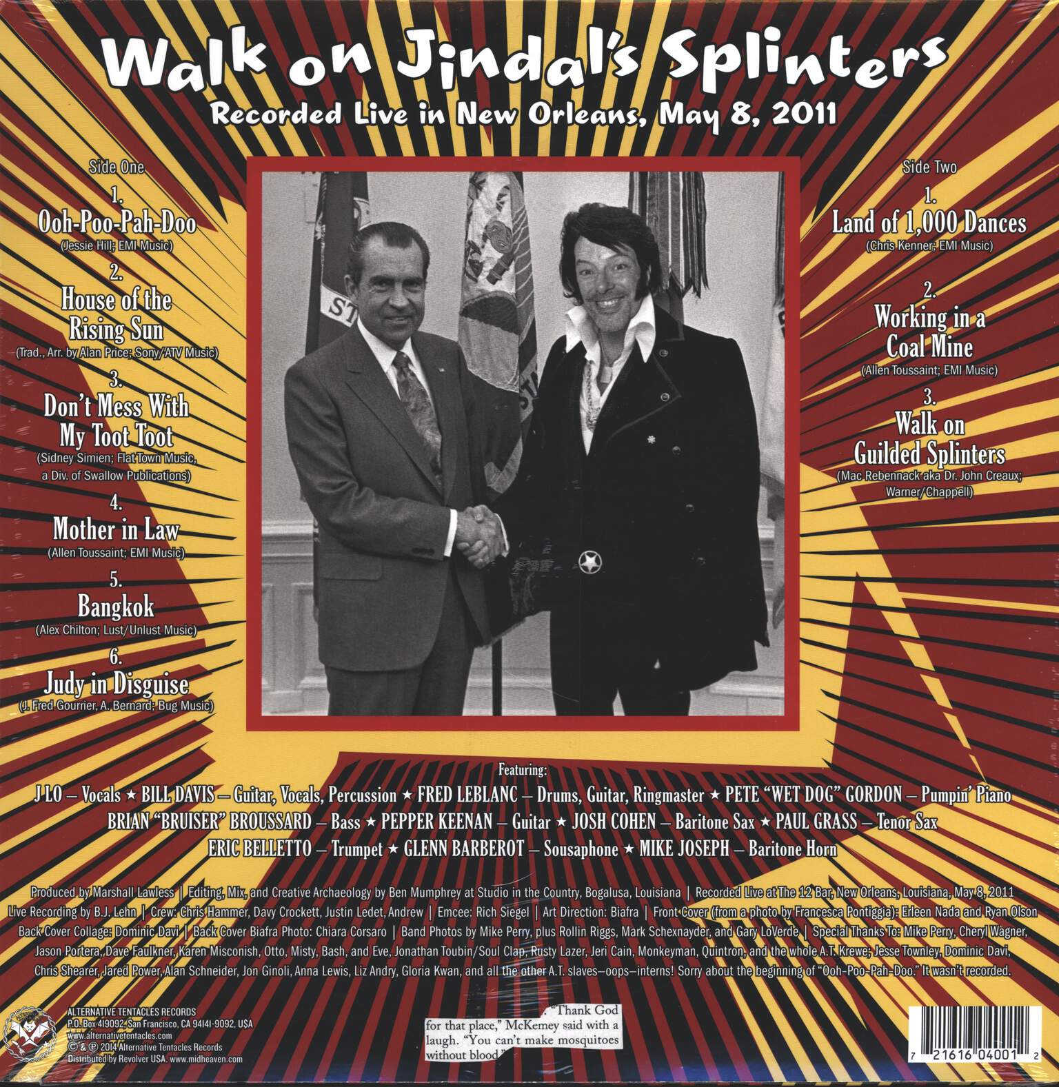 Jello Biafra And The New Orleans Raunch And Soul All-Stars: Walk On Jindal's Splinters, LP (Vinyl)