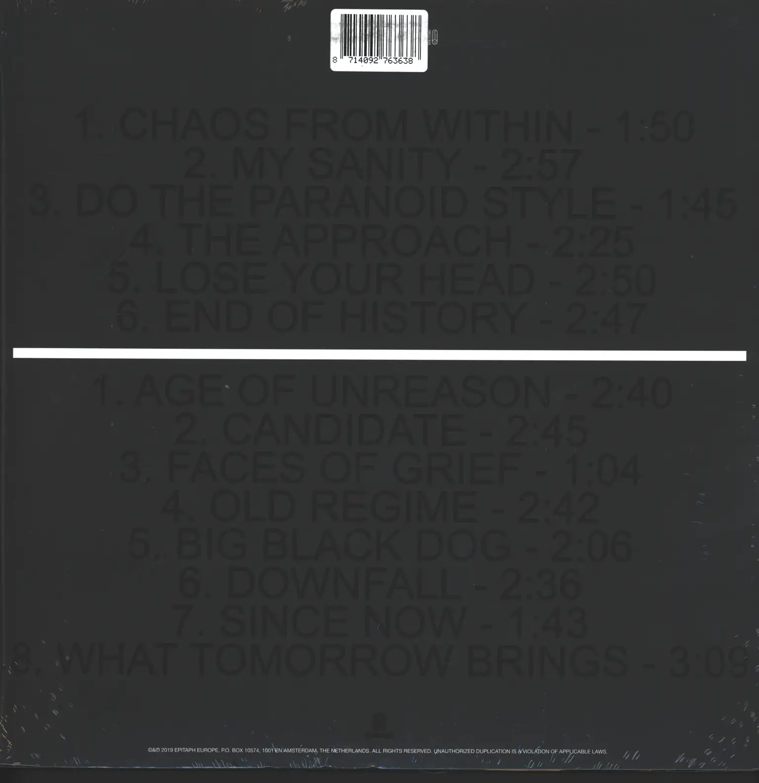 Bad Religion: Age Of Unreason, LP (Vinyl)