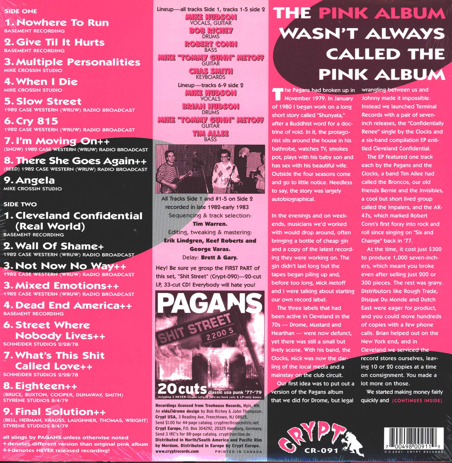 Pagans: The Pink Album Plus!, LP (Vinyl)