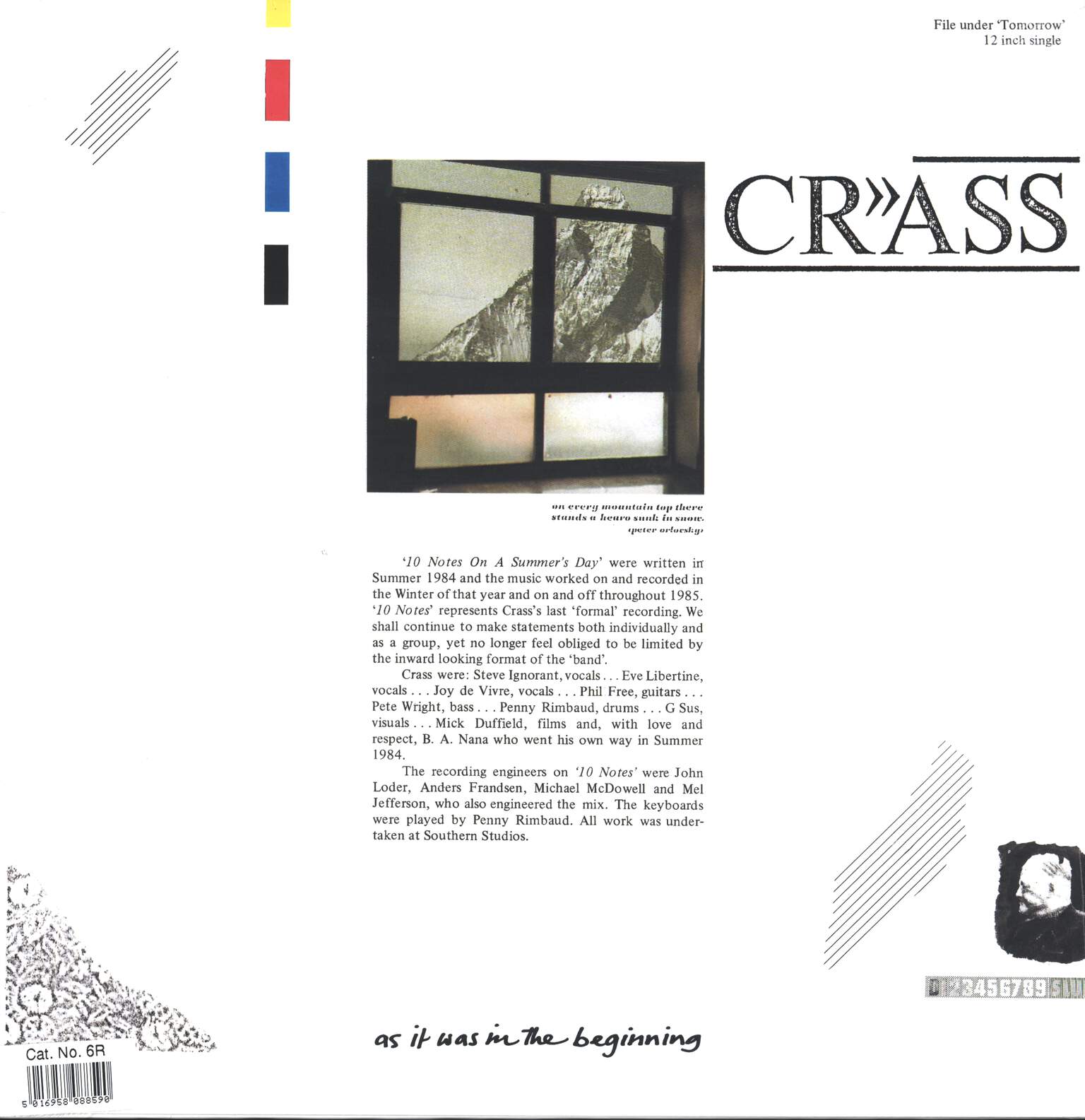 Crass: 10 Notes On A Summer's Day, 12" Maxi Single (Vinyl)