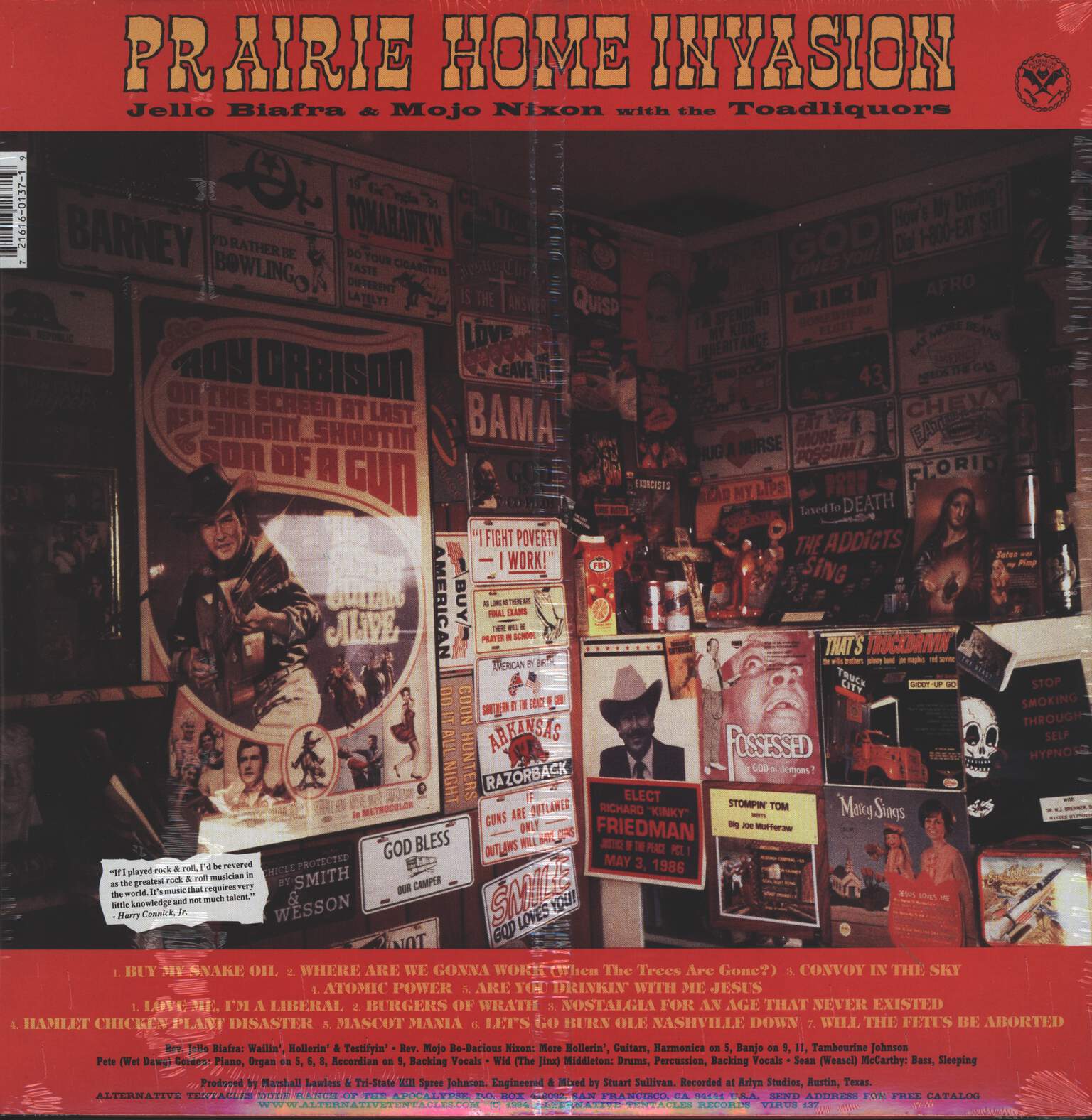 Jello Biafra: Prairie Home Invasion, LP (Vinyl)