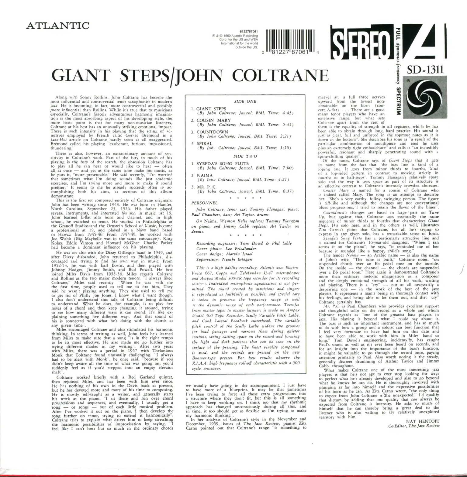 John Coltrane: Giant Steps, LP (Vinyl)