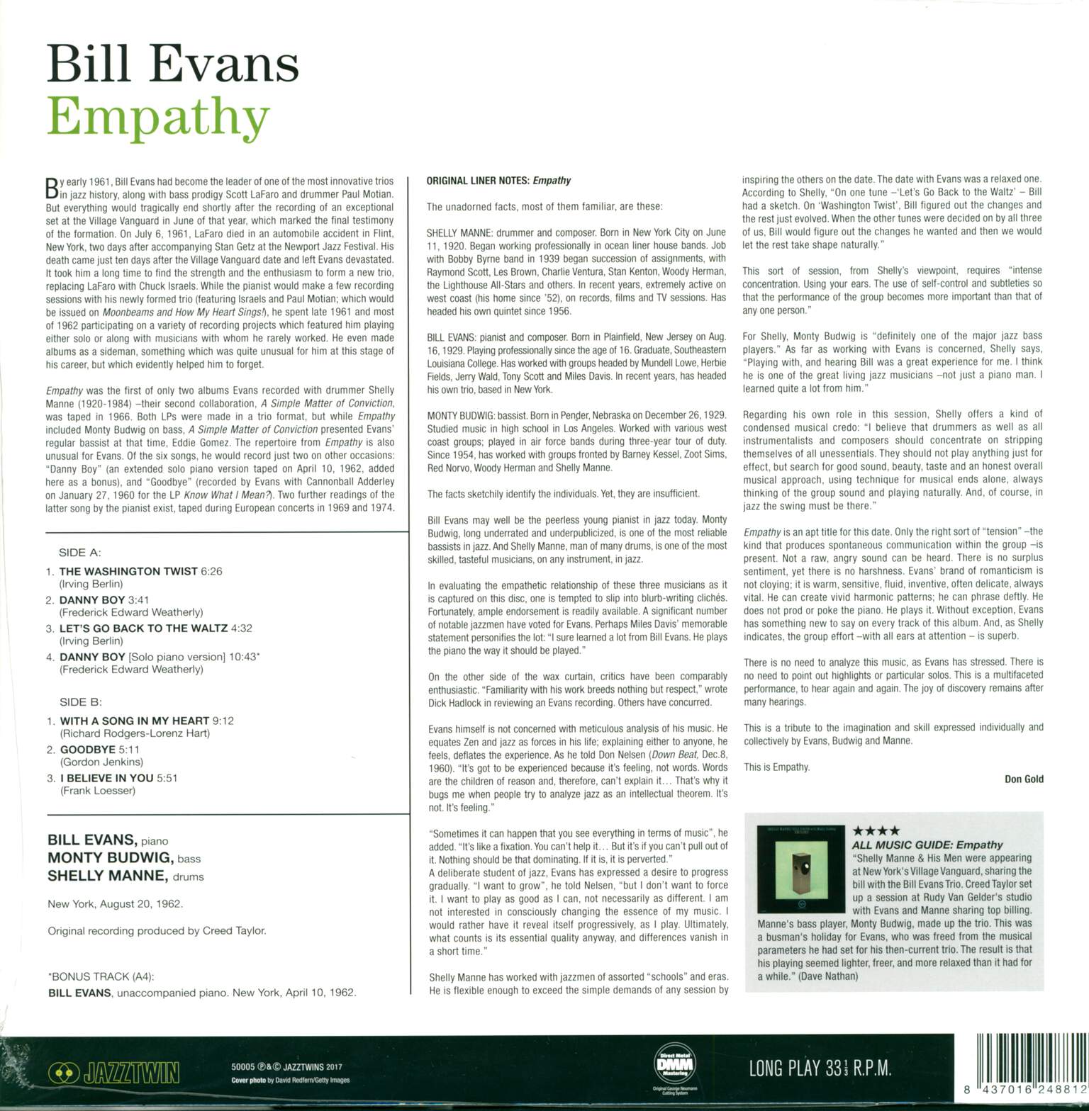 Bill Evans: Empathy, LP (Vinyl)
