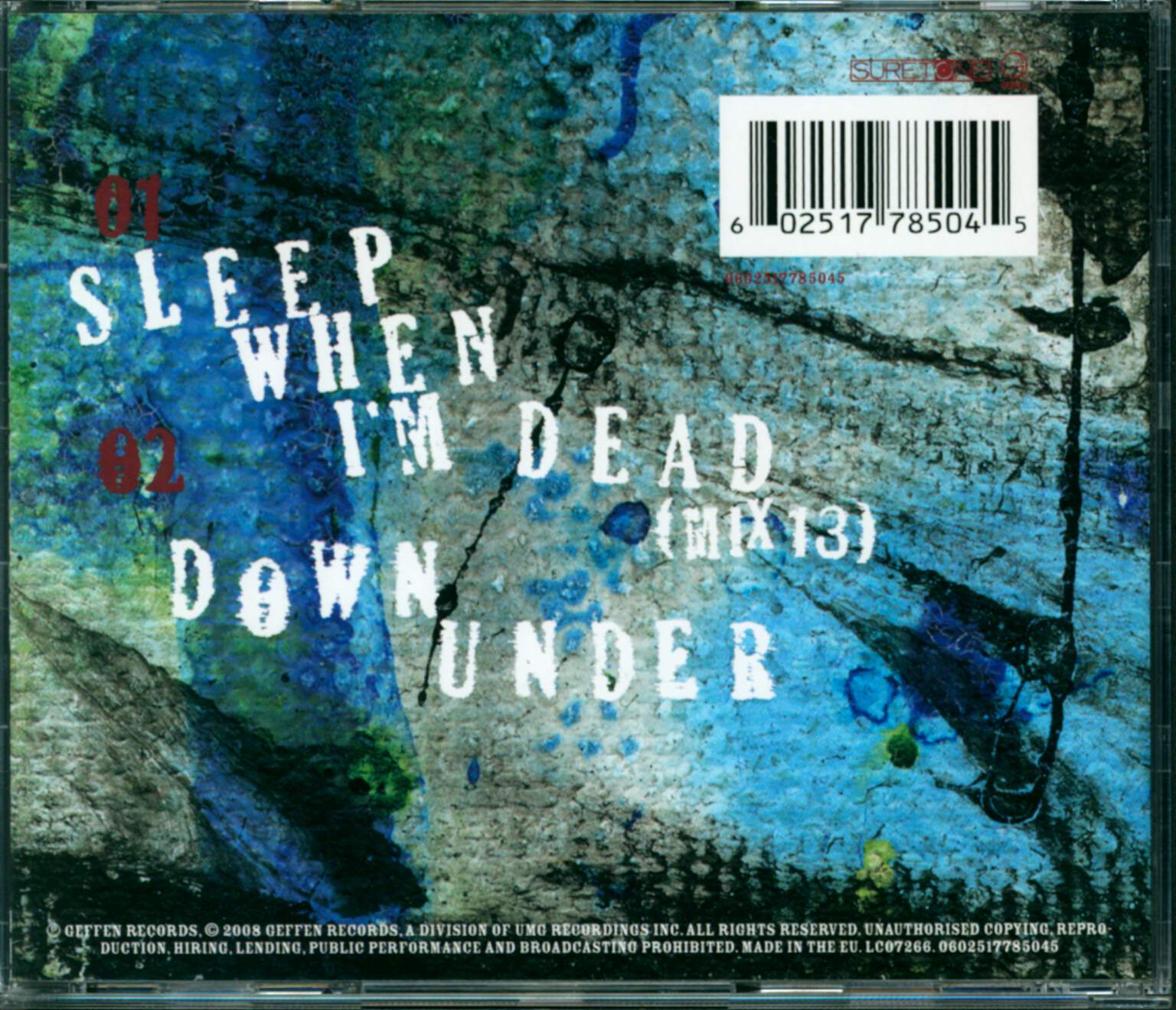 The Cure: Sleep When I'm Dead, Mini CD