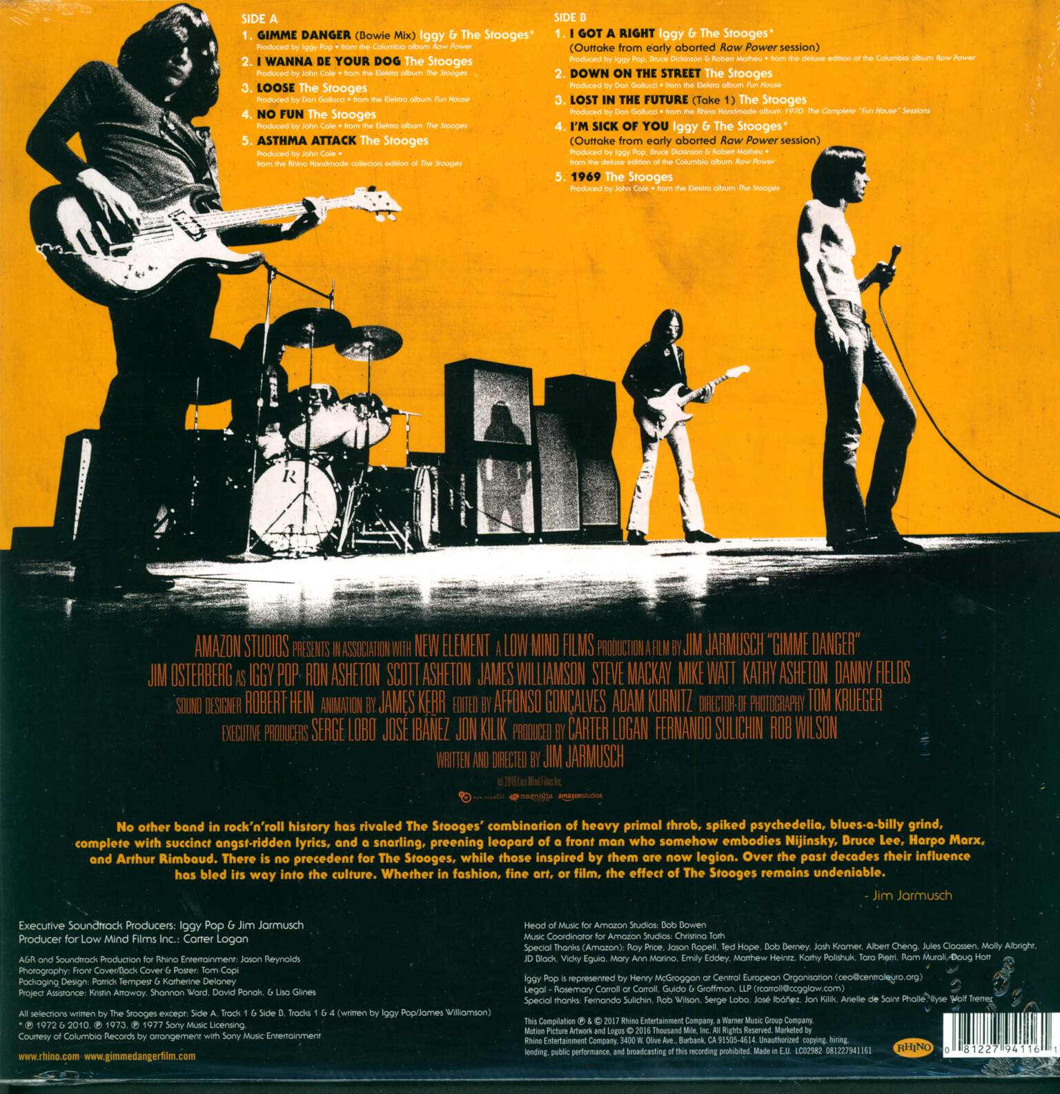 The Stooges: Gimme Danger (Music From The Motion Picture), LP (Vinyl)