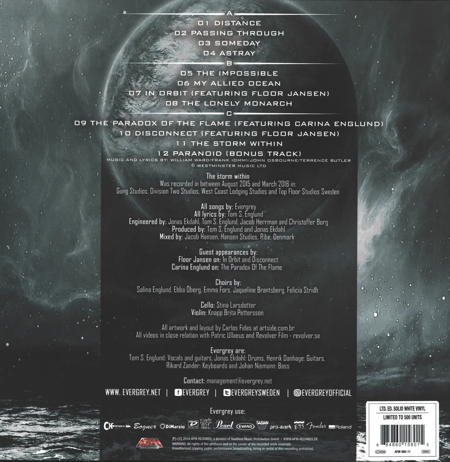 Evergrey: The Storm Within, 2×LP (Vinyl)