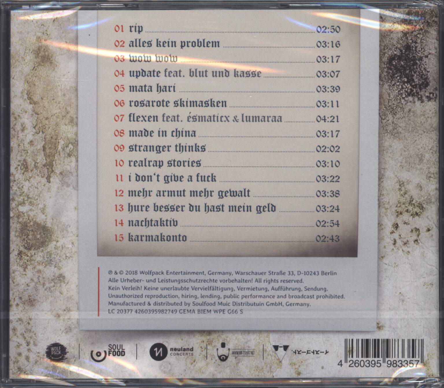 Pilz: Tod/Geburt, CD