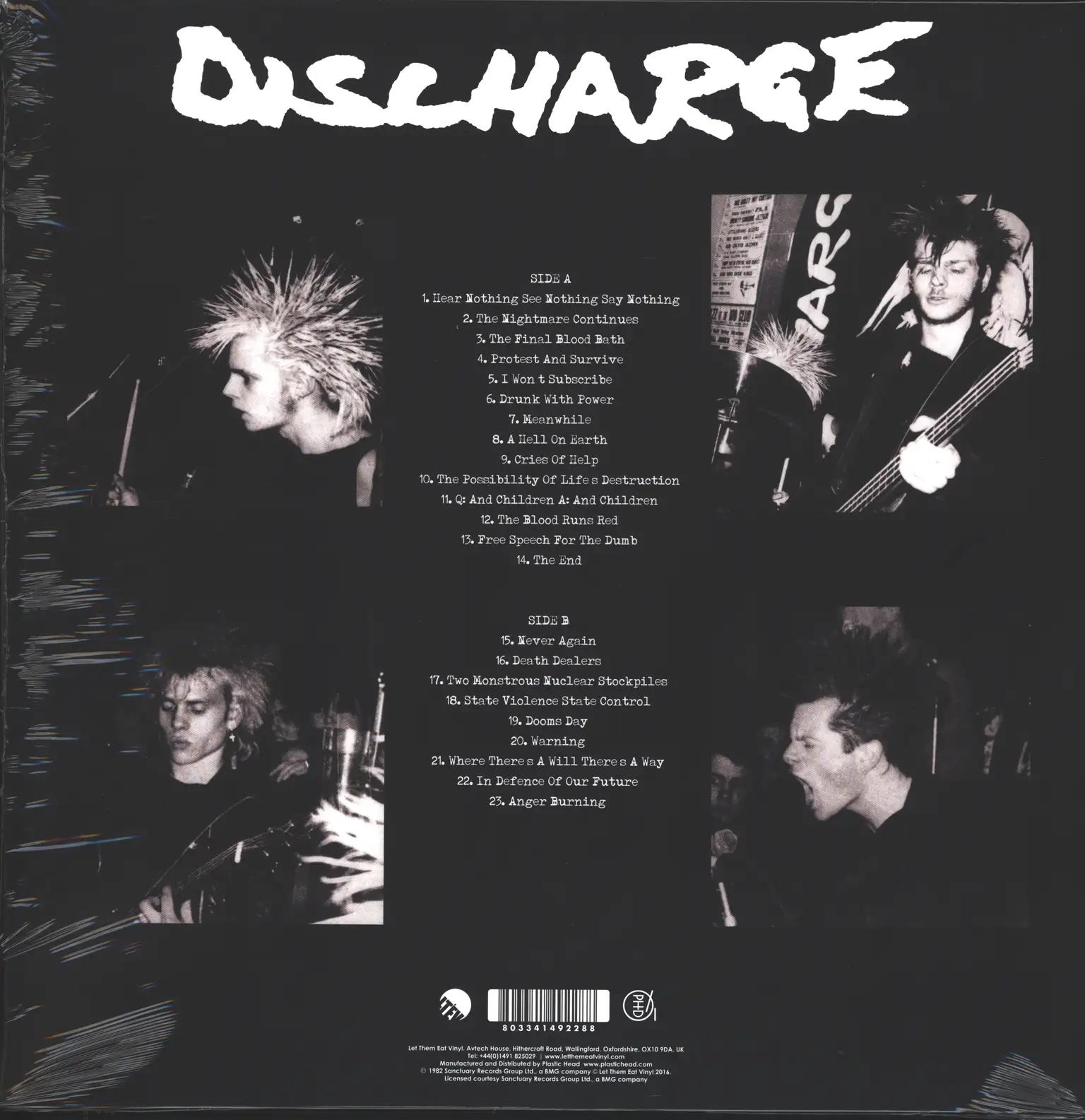 Discharge: Hear Nothing See Nothing Say Nothing, LP (Vinyl)