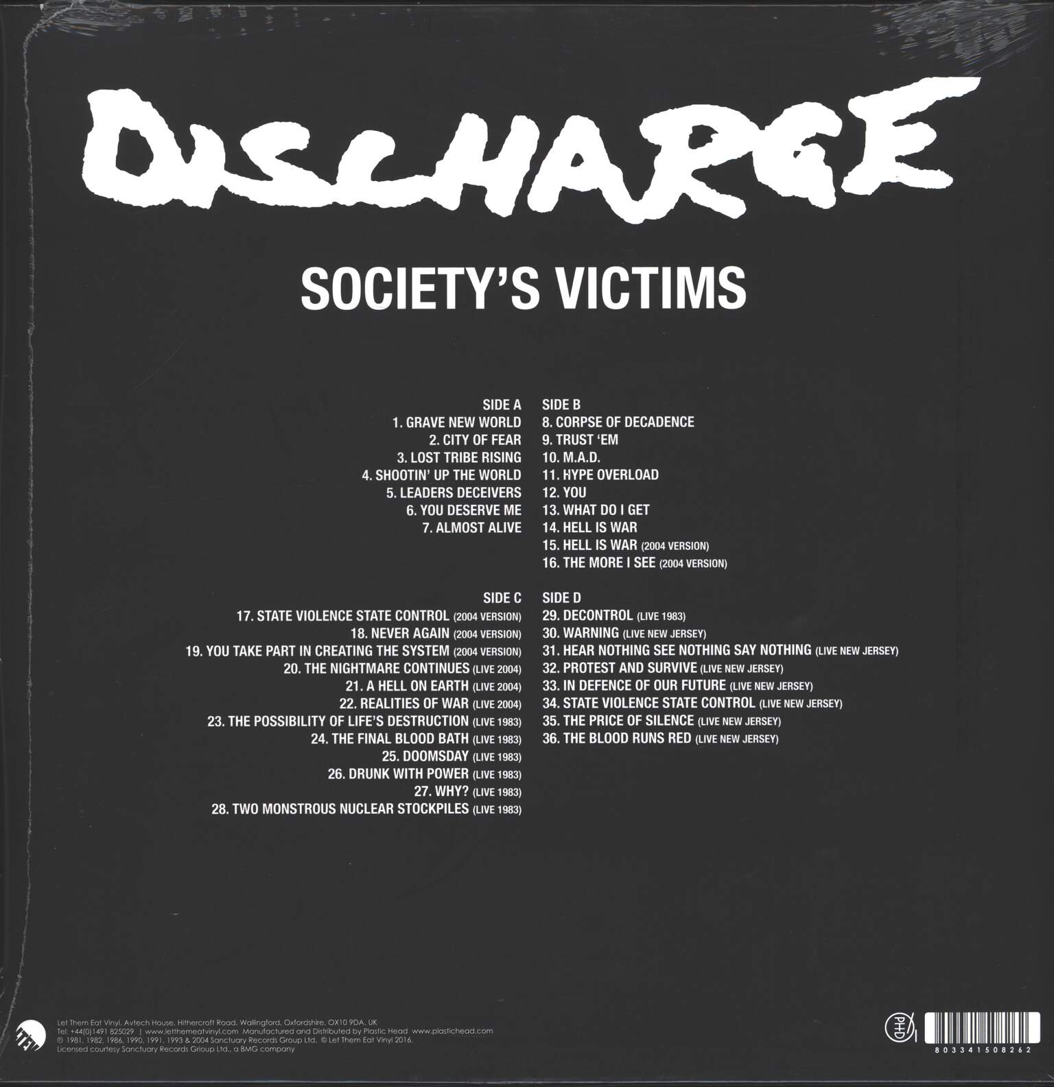 Discharge: Society's Victims, Volume 2, LP (Vinyl)