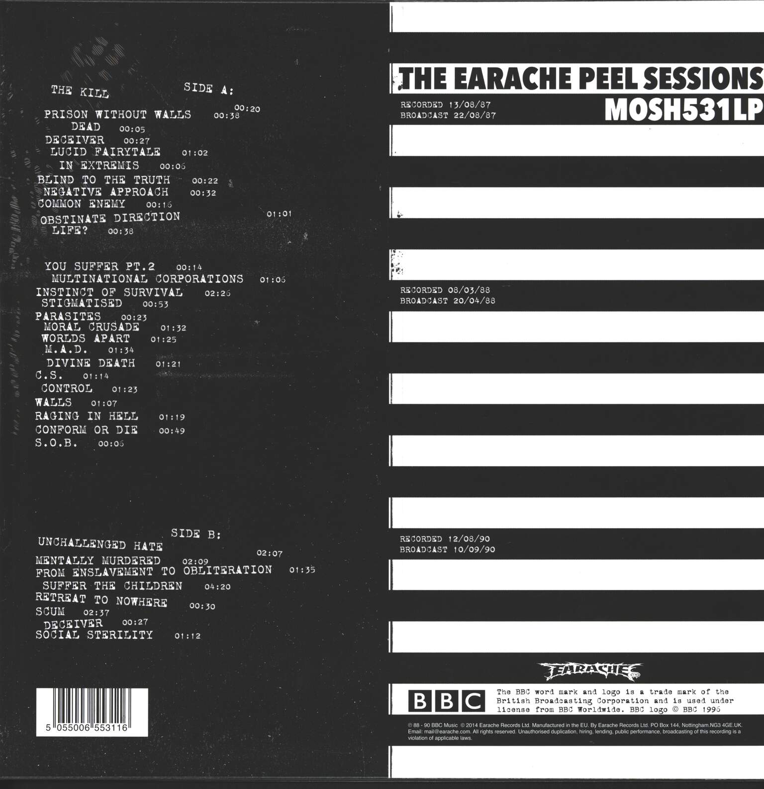 Napalm Death: Grind Madness At The BBC - The Earache Peel Sessions, LP (Vinyl)