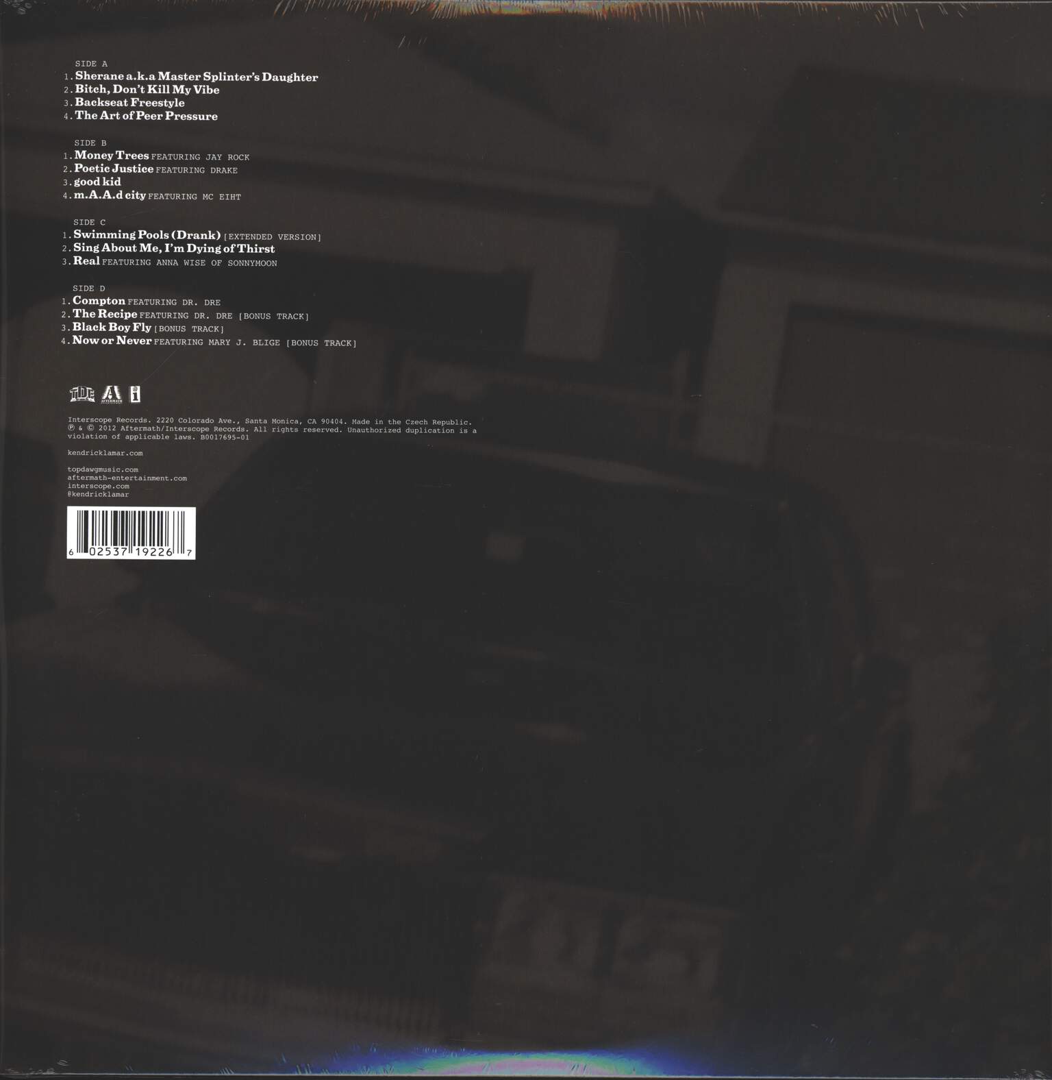 Kendrick Lamar: Good Kid, m.A.A.d City, 2×LP (Vinyl)