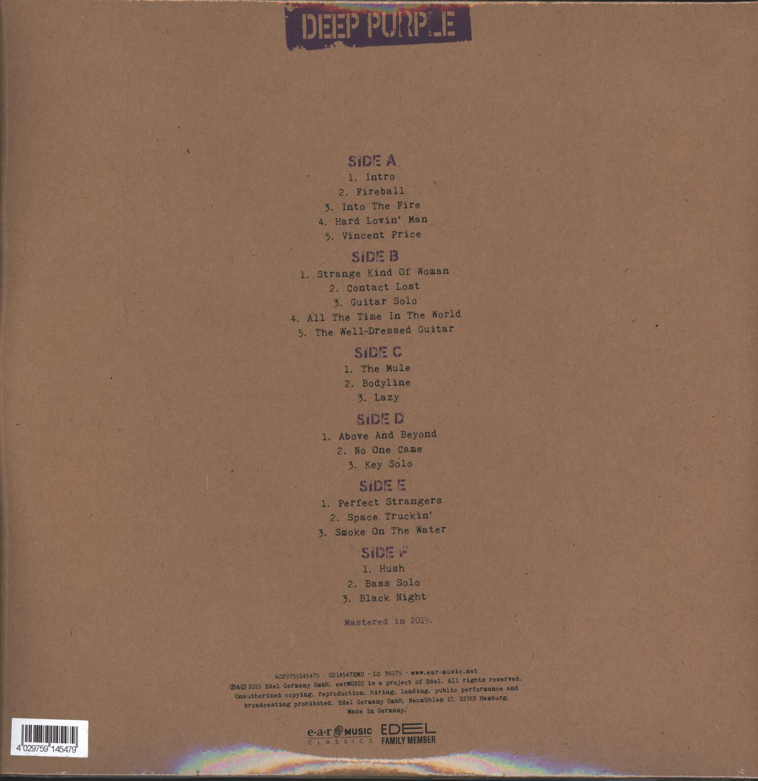 Deep Purple: Live In Rome 2013, 3×LP (Vinyl)