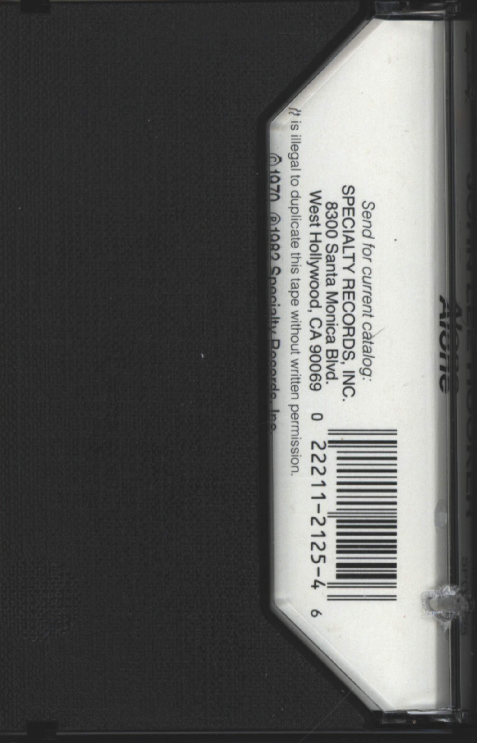 John Lee Hooker: Alone, Tape