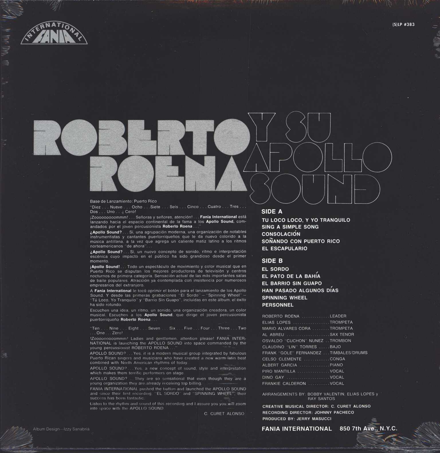 Roberto Roena Y Su Apollo Sound: Roberto Roena Y Su Apollo Sound, LP (Vinyl)
